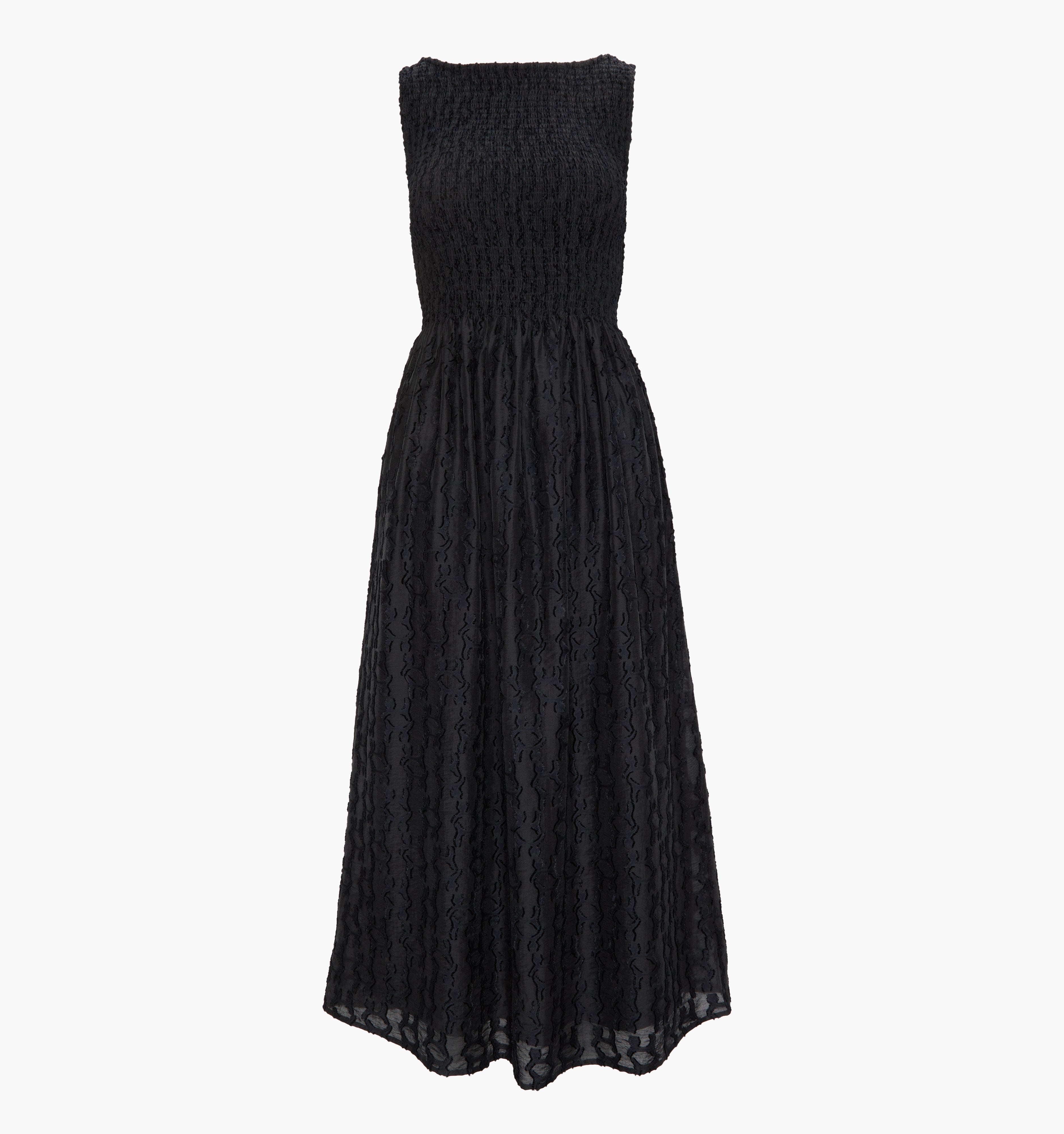 The Cosima Nap Dress in Black Fil Coupé color: Black Fil Coupé