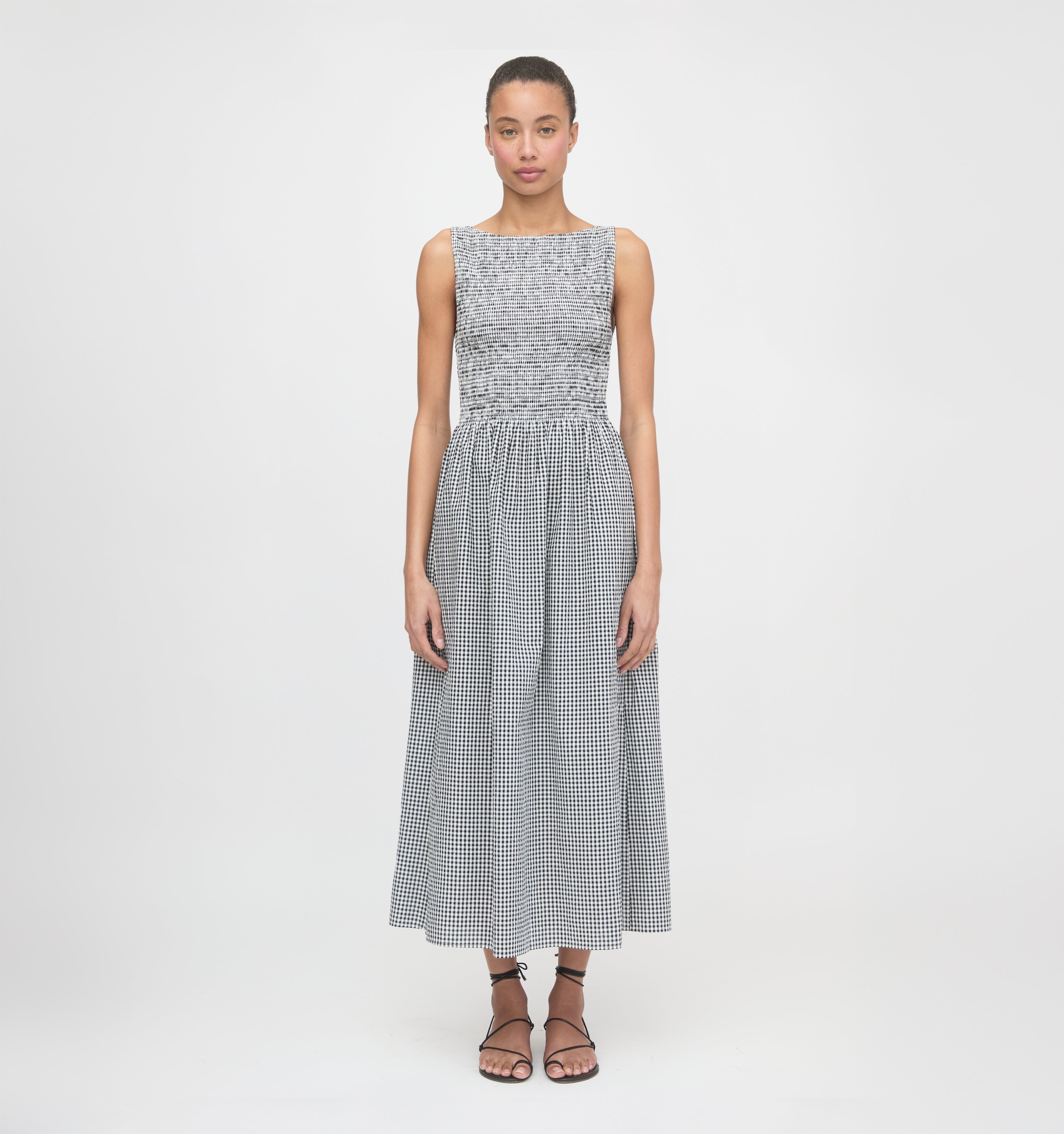 The Cosima Nap Dress - Chocolate Gingham – Hill House Home