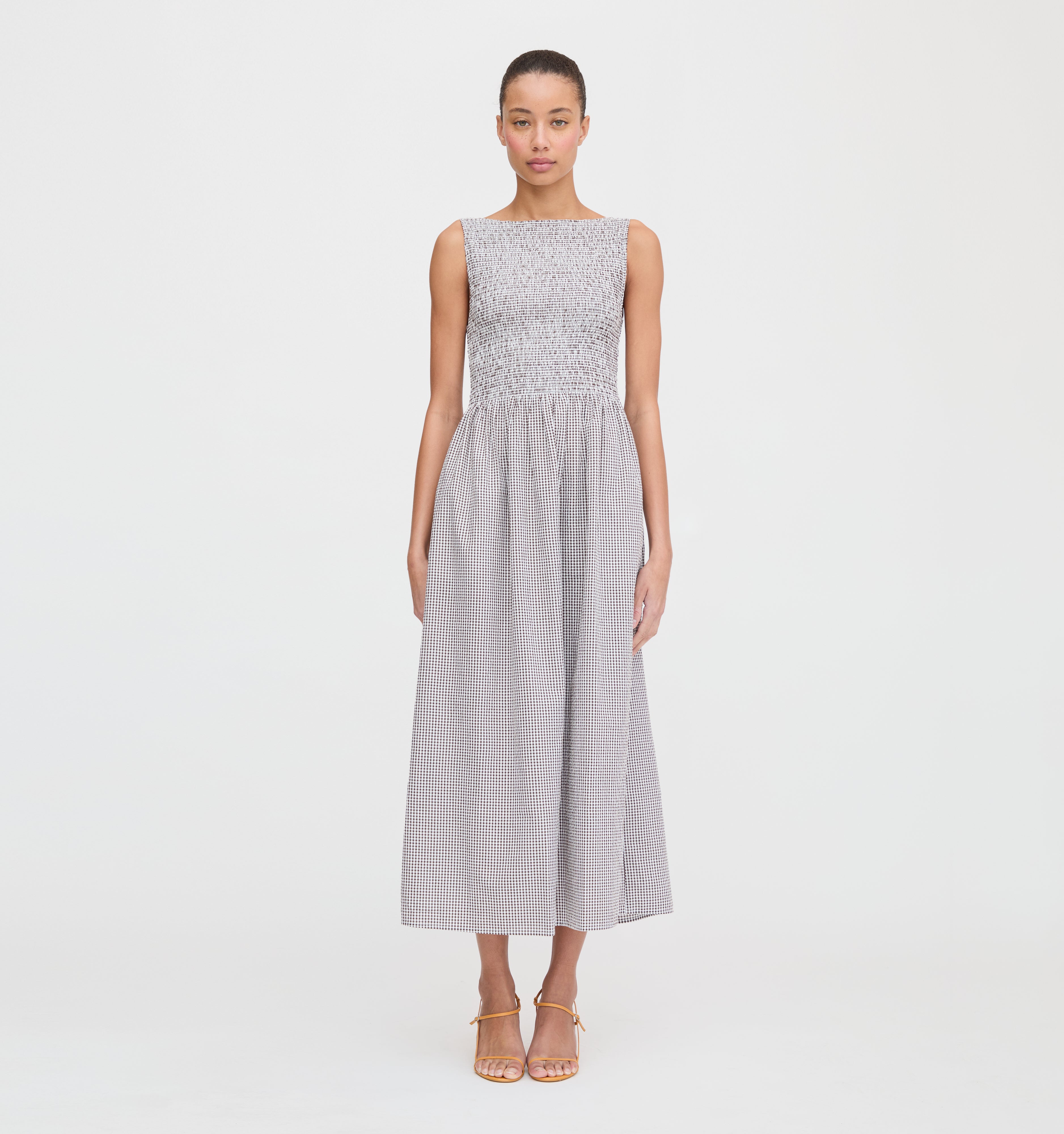The Cosima Nap Dress - Chocolate Gingham – Hill House Home