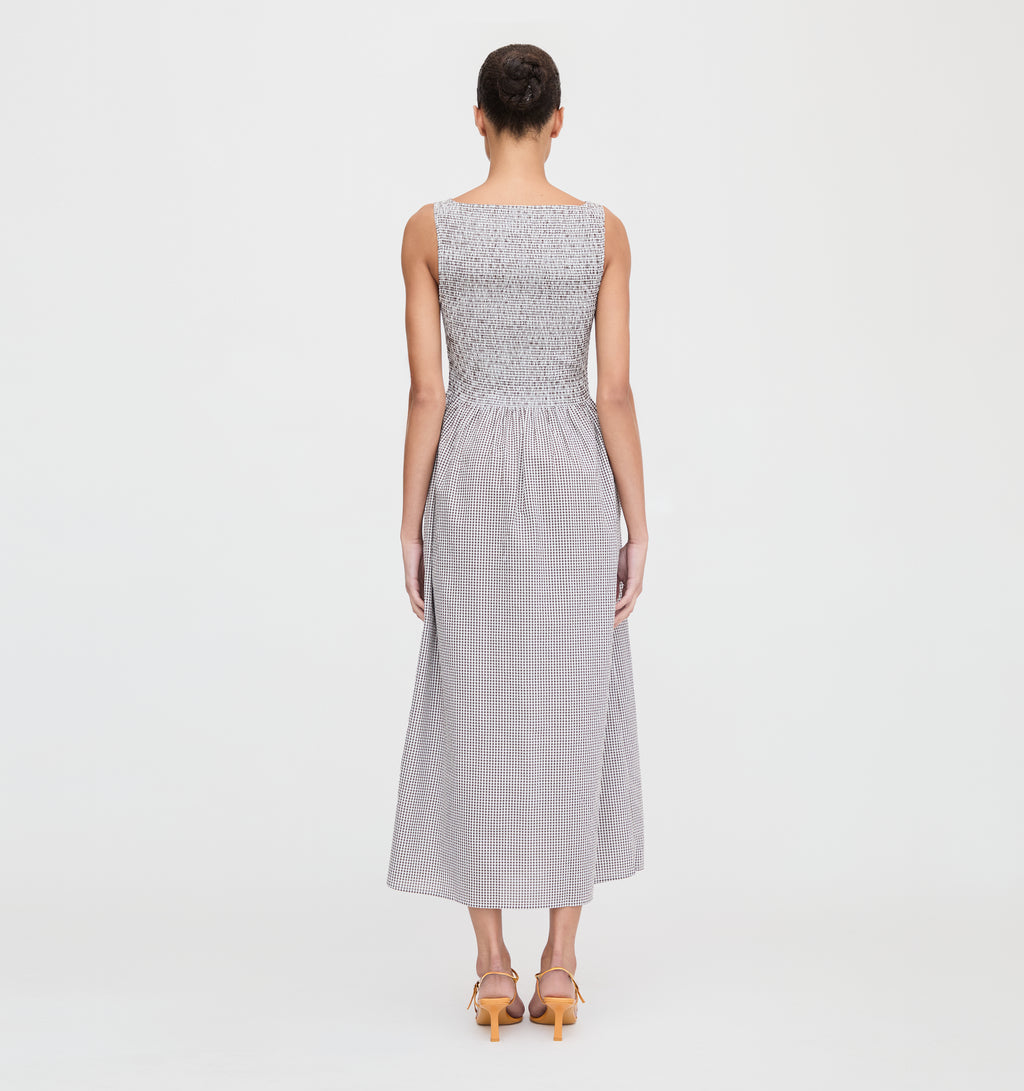 The Cosima Nap Dress - Chocolate Gingham Hill House Home The Cosima Nap Dress - Chocolate Gingham Hill House Home