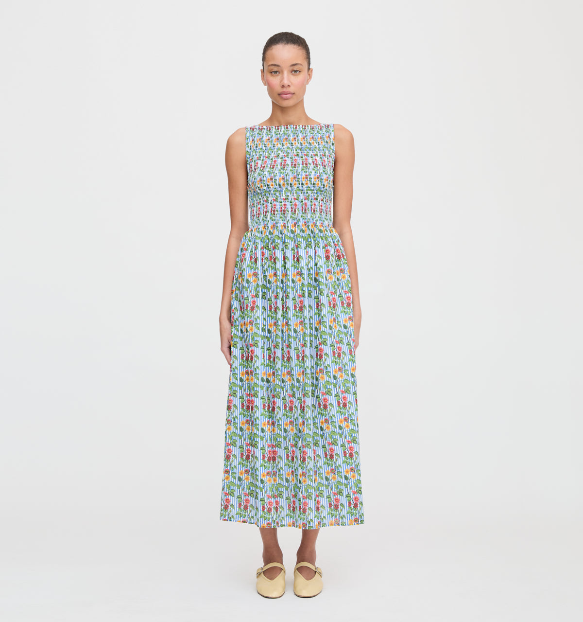 The Cosima Nap Dress - Geranium Stripe