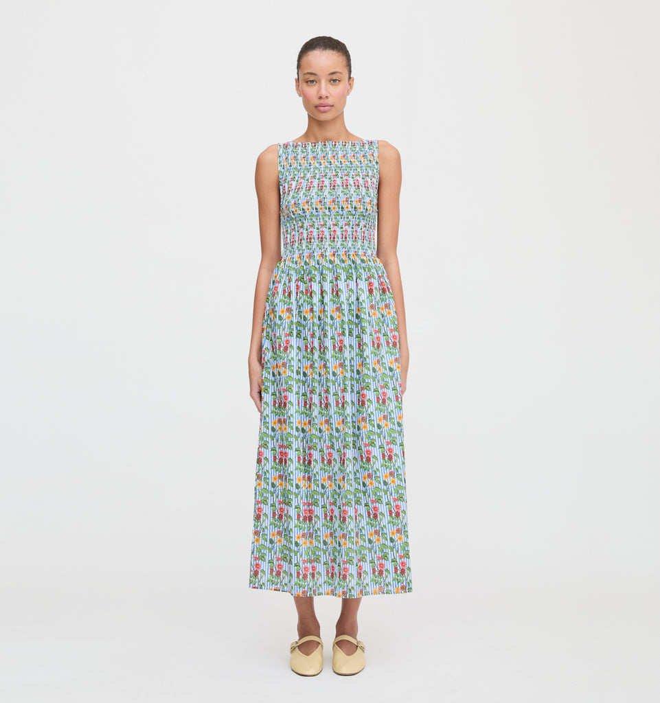 The Cosima Nap Dress - Geranium Stripe – Hill House Home