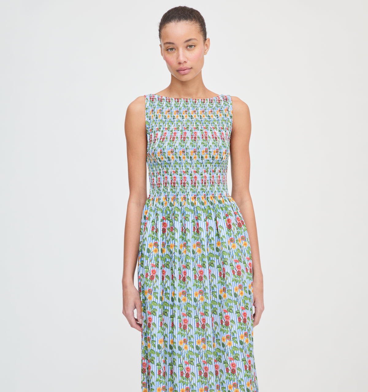 The Cosima Nap Dress - Geranium Stripe