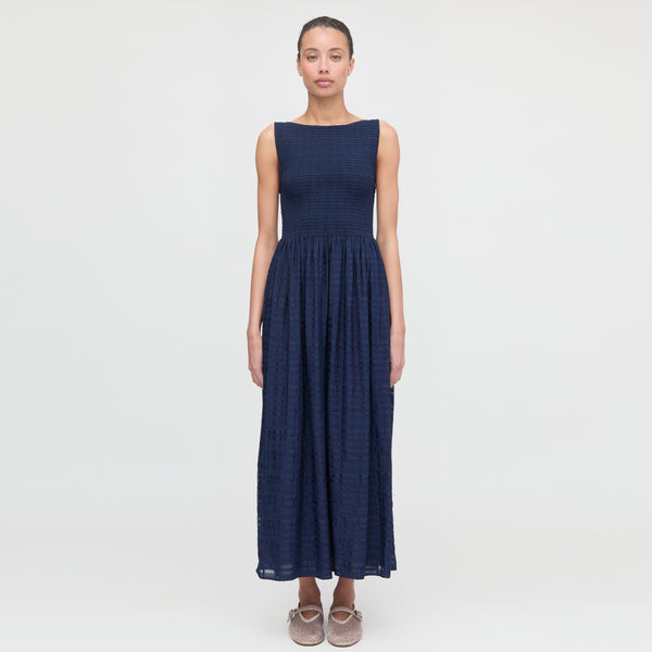 house on the hill / Dress (Navy) 90㎝ TheCosimaNapDress_NavySheerPla