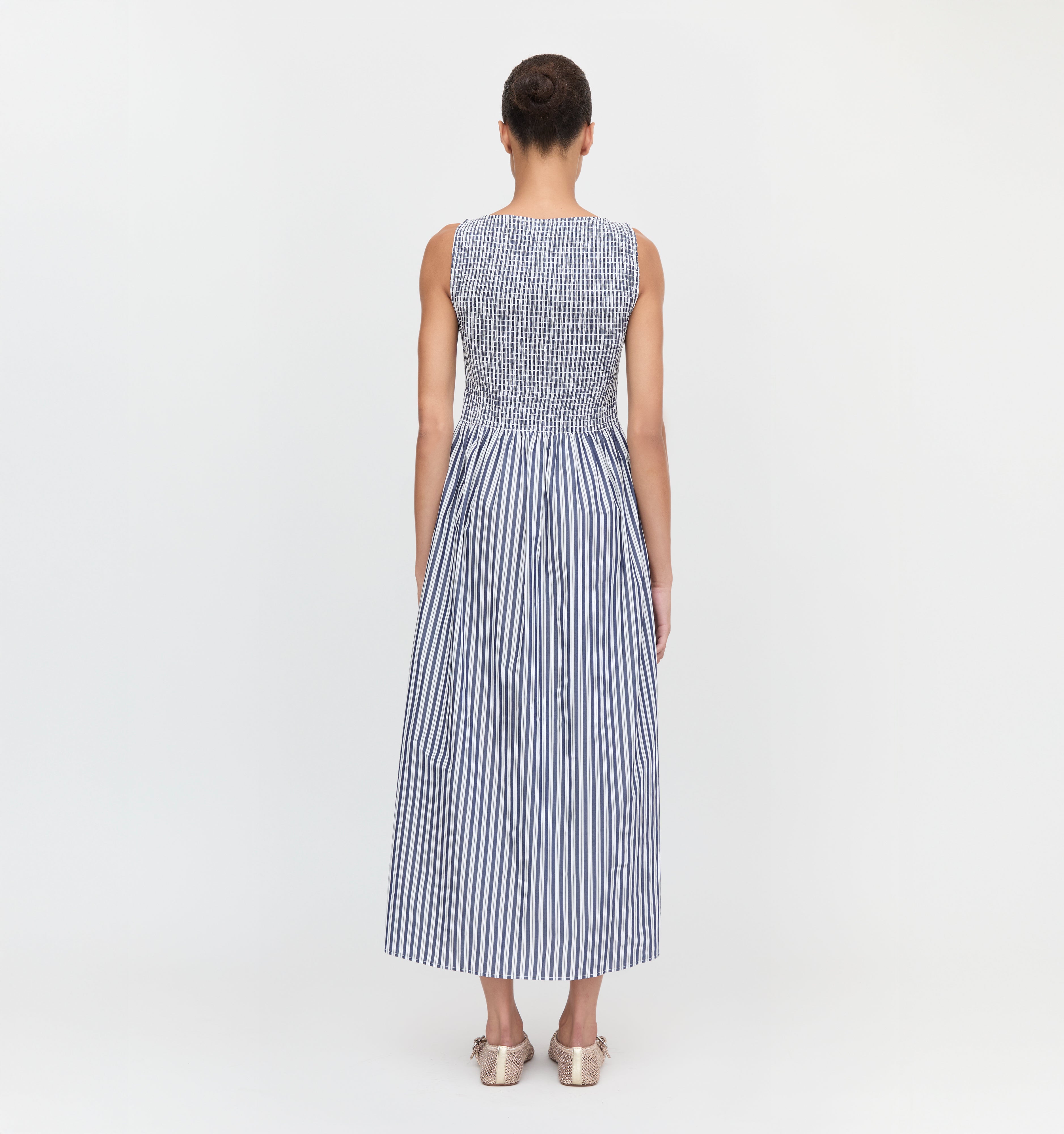 The Cosima Nap Dress - Navy Stripe
