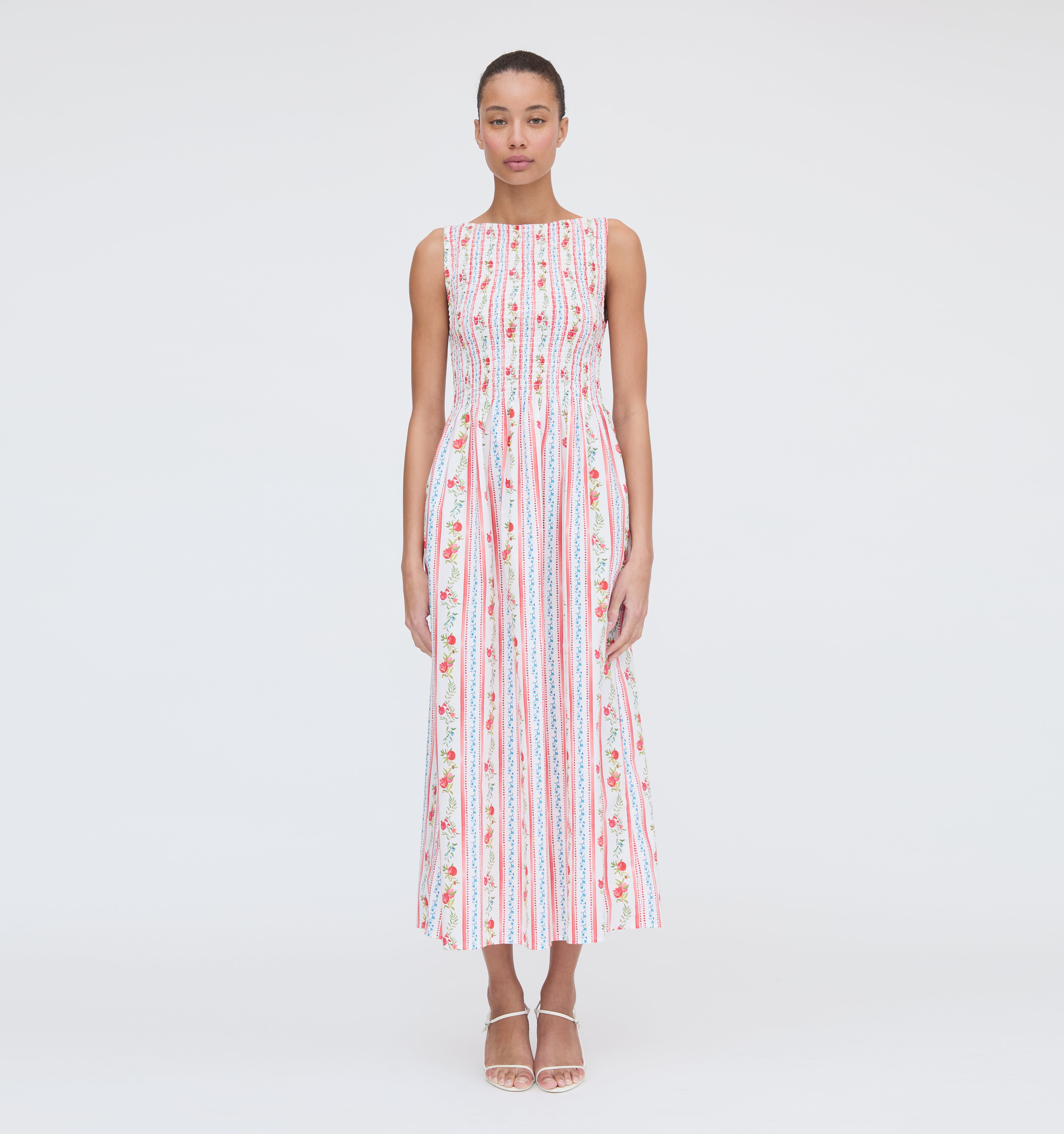 The Cosima Nap Dress - Pomegranate Stripe