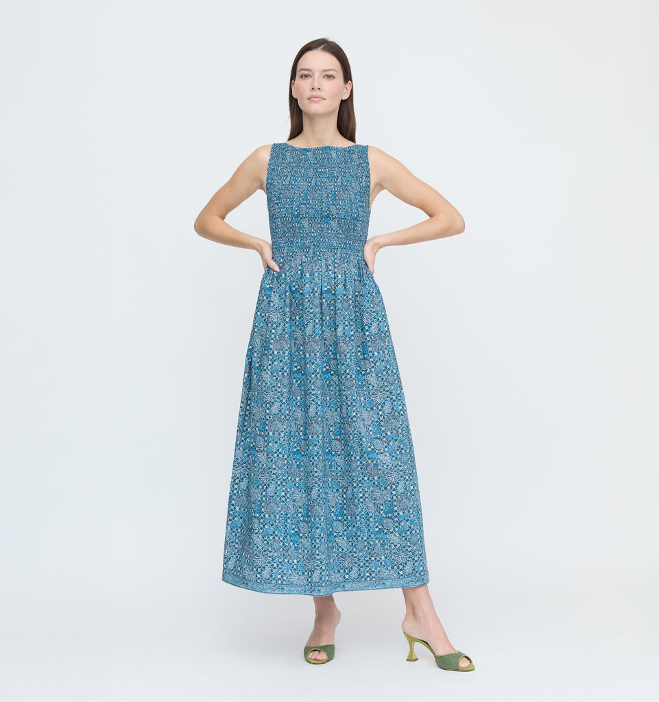 house on the hill / Dress (Navy) 90㎝ The Ophelia Dress - Navy Poplin – Hill House Home