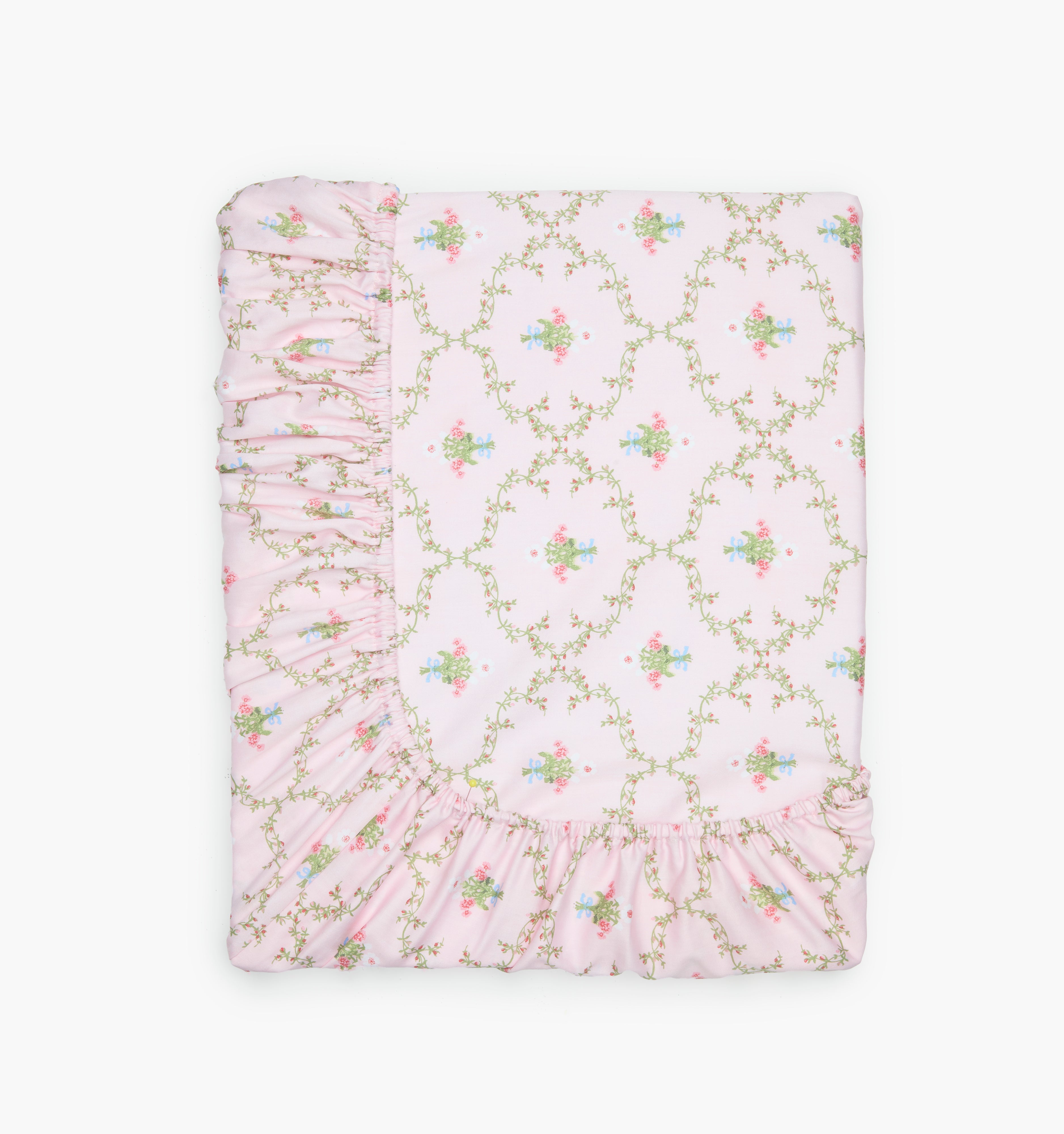 The Crib Sheet - Light Pink Trellis