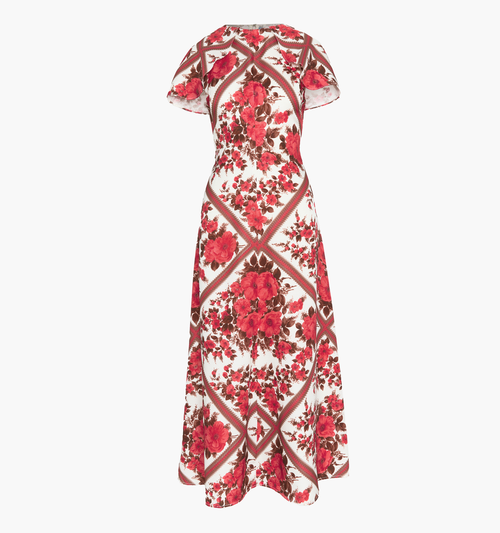hill house red dress Hill House Home Women's The Davina Dress - Red Diamond Rose