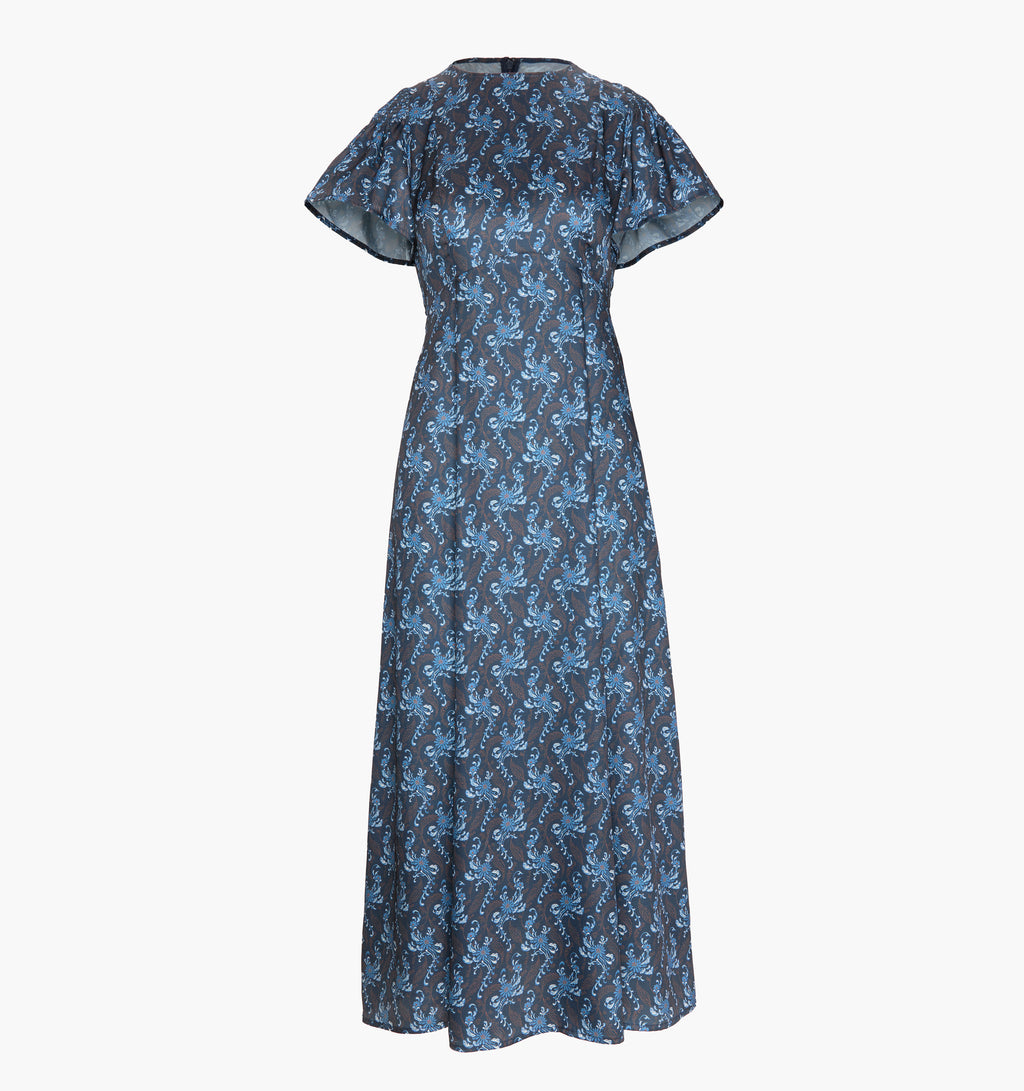 dominique floral long sleeve midi dress The Dominique Dress