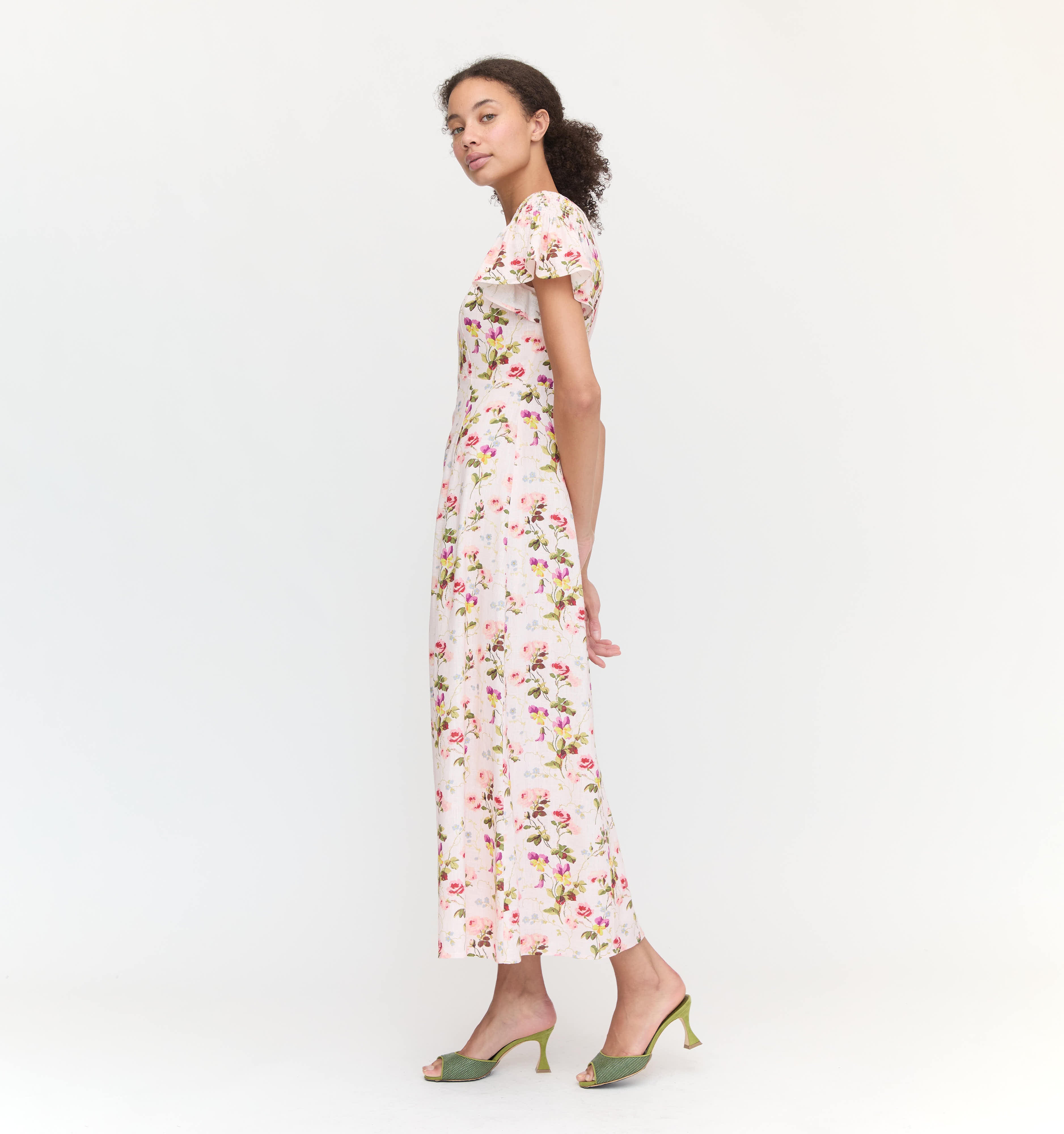 The Dominique Dress - Pink Bluebonnet