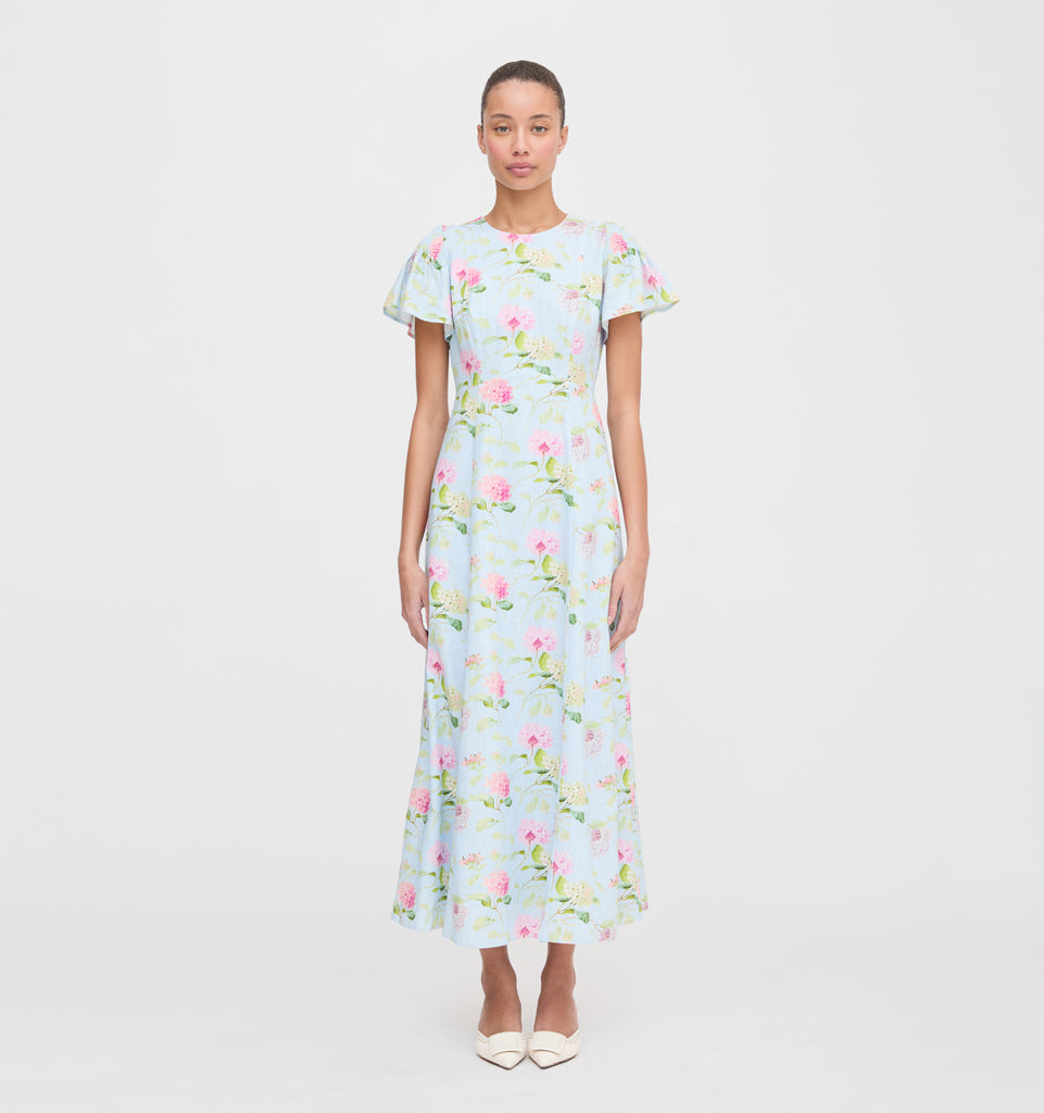 The Dominique Dress - Hydrangea Chintz – Hill House Home