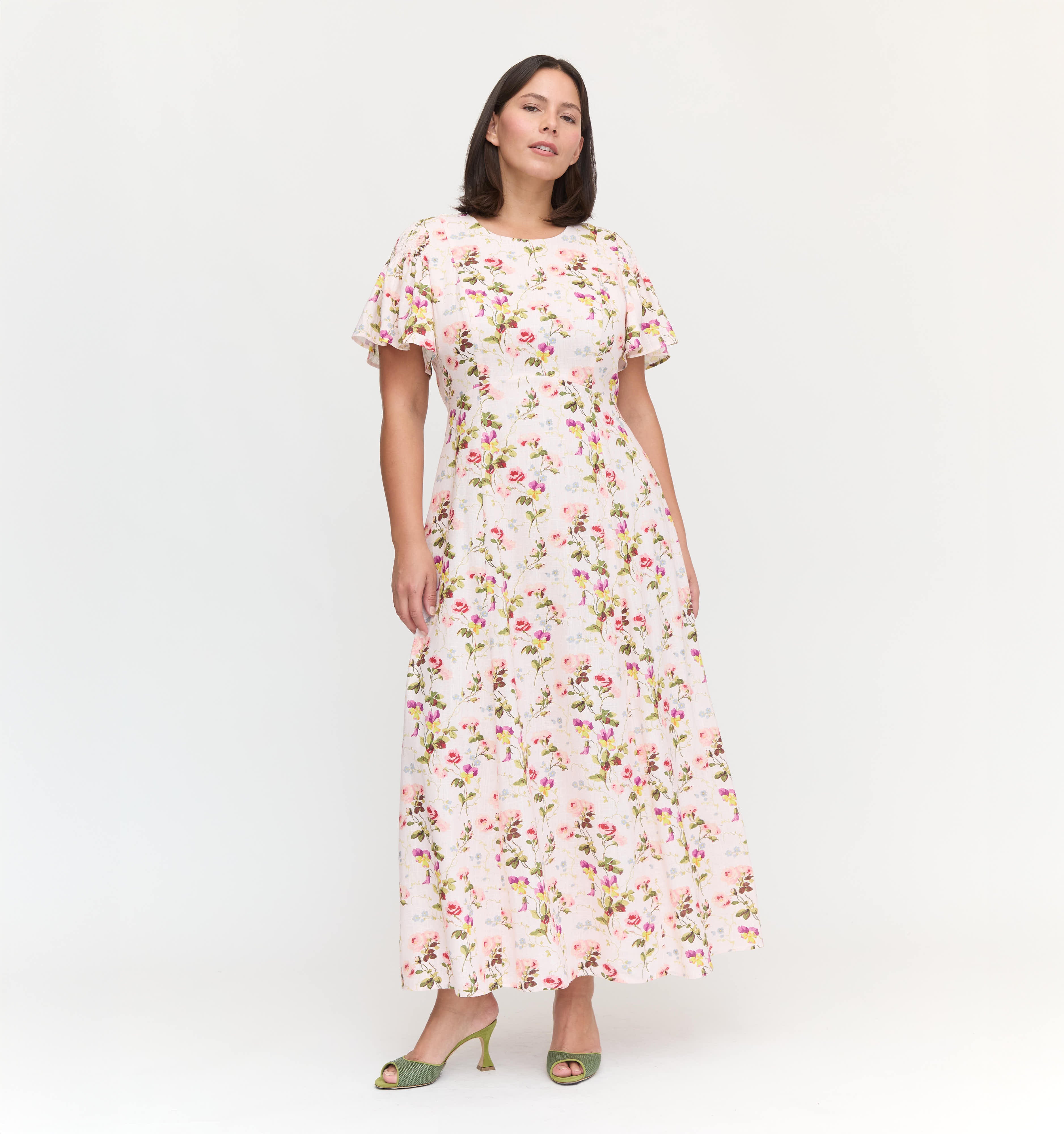 The Dominique Dress - Pink Bluebonnet