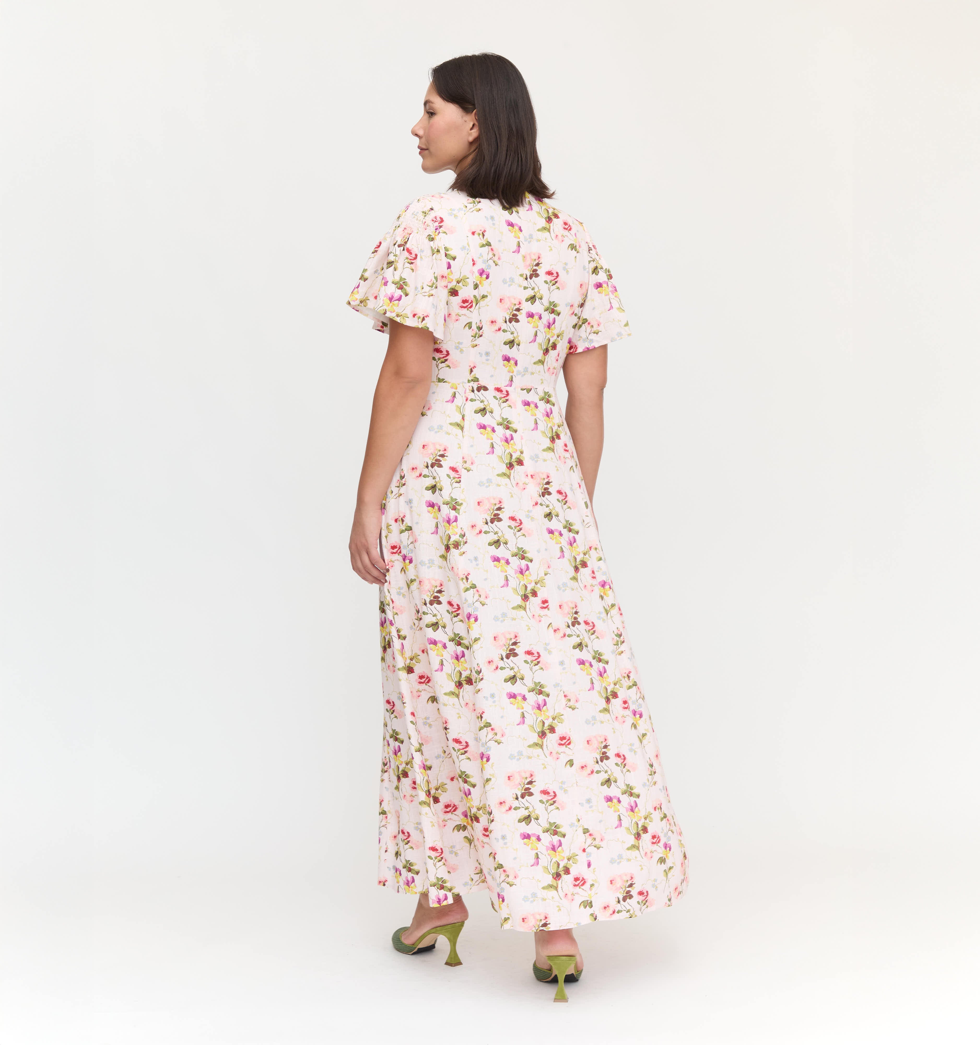 The Dominique Dress - Pink Bluebonnet