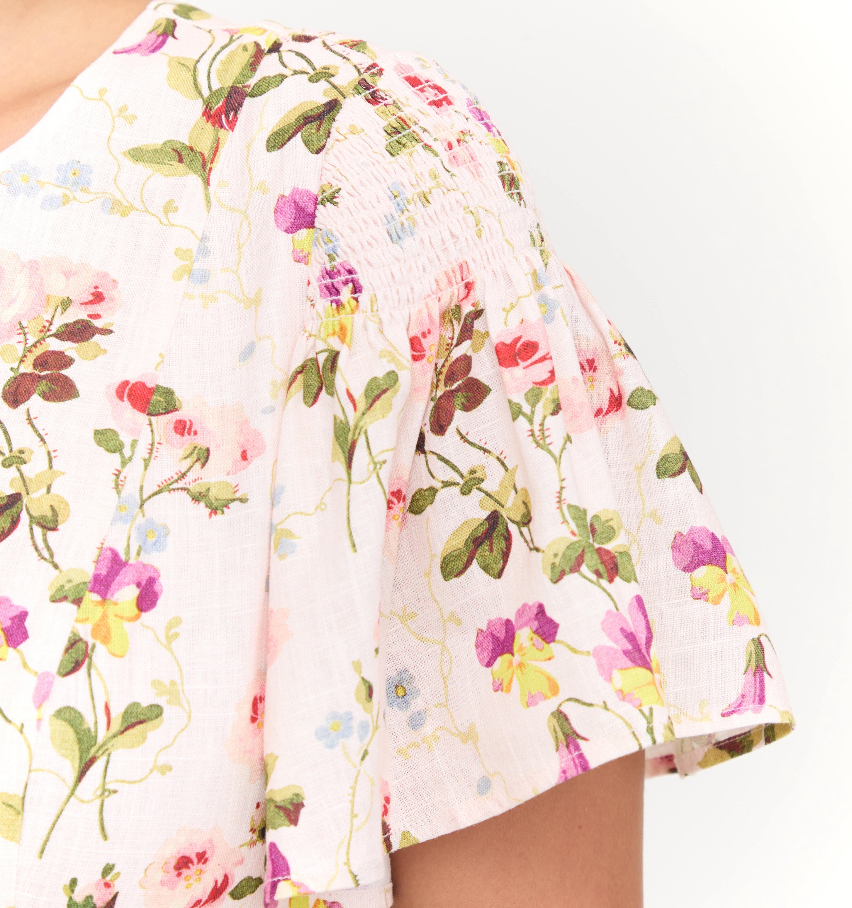 The Dominique Dress - Pink Bluebonnet