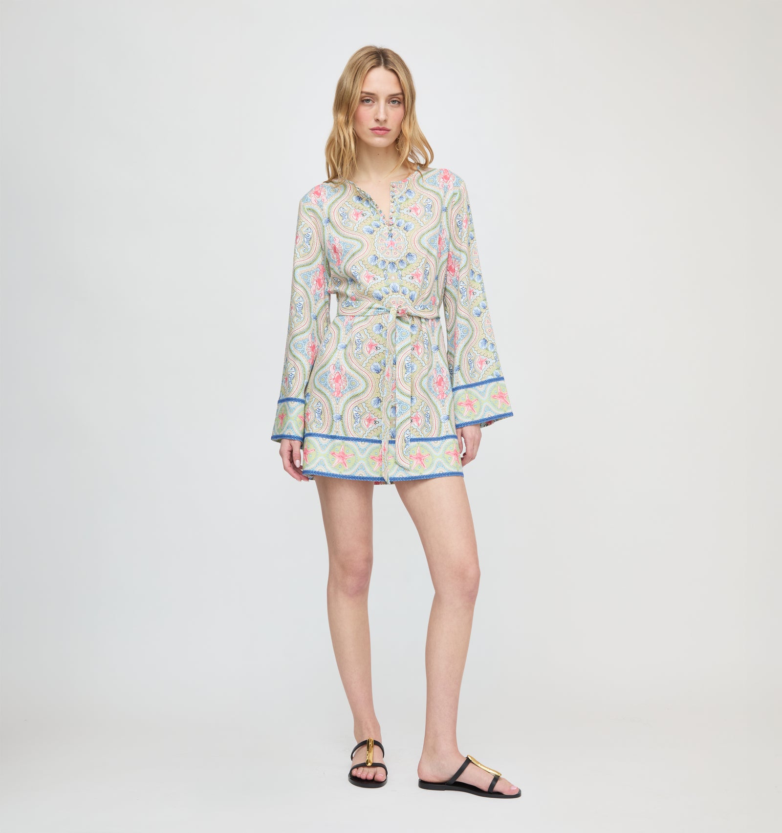 The Doris Mini Tunic - Sea Scroll