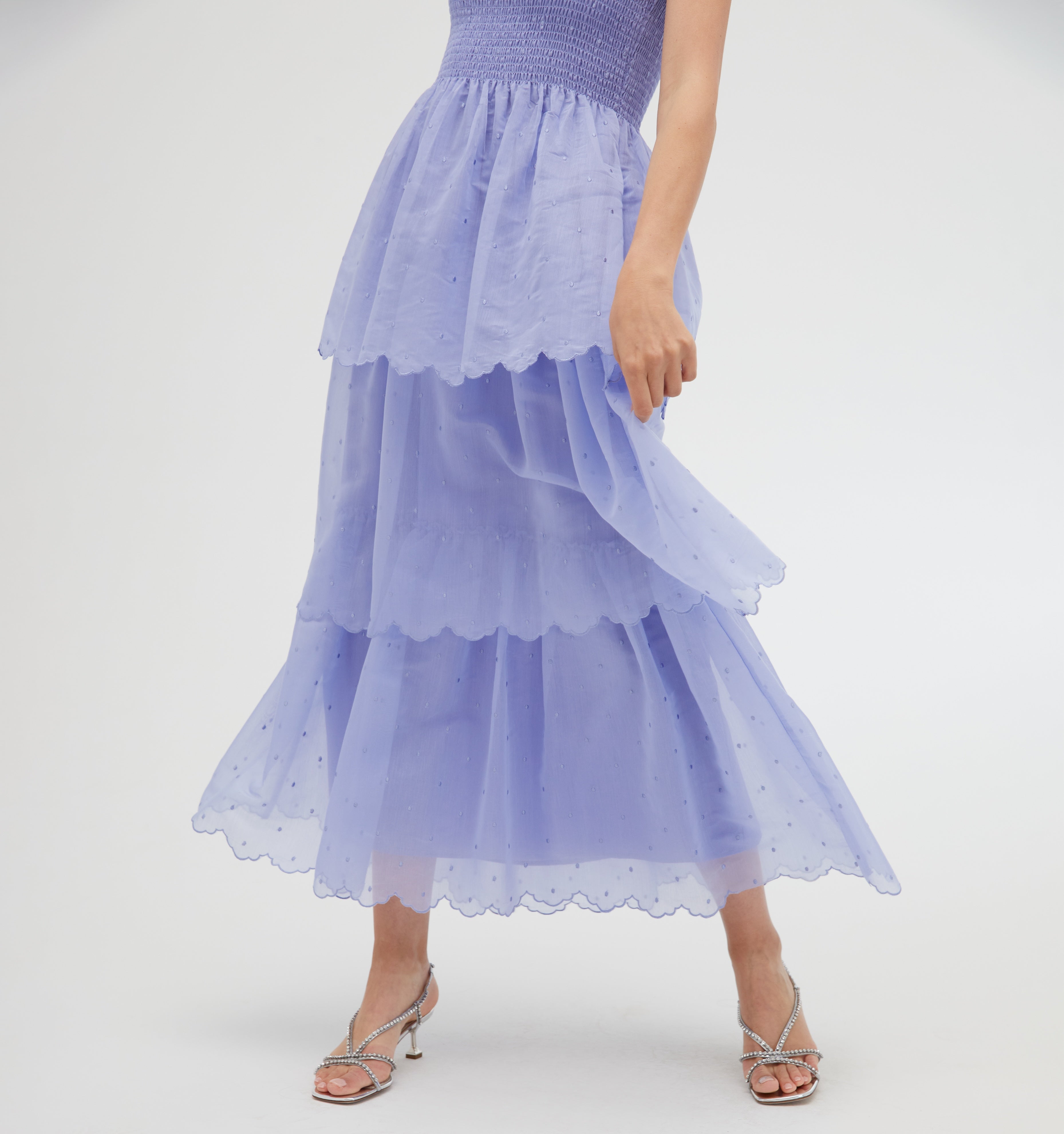 The Elise Nap Dress - Hyacinth Organza Dot