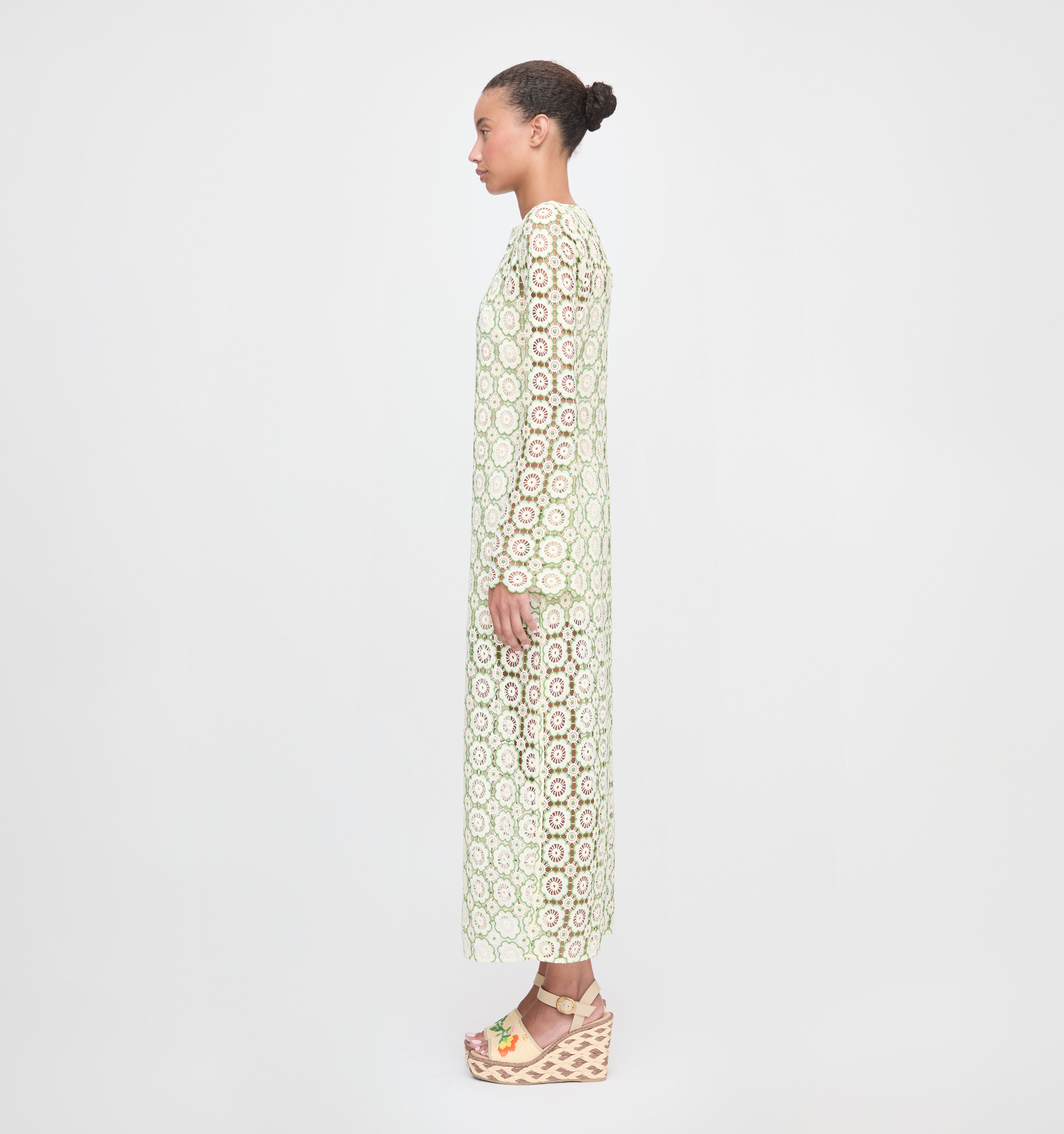 The Eliza Dress - Green Dahlia Lace