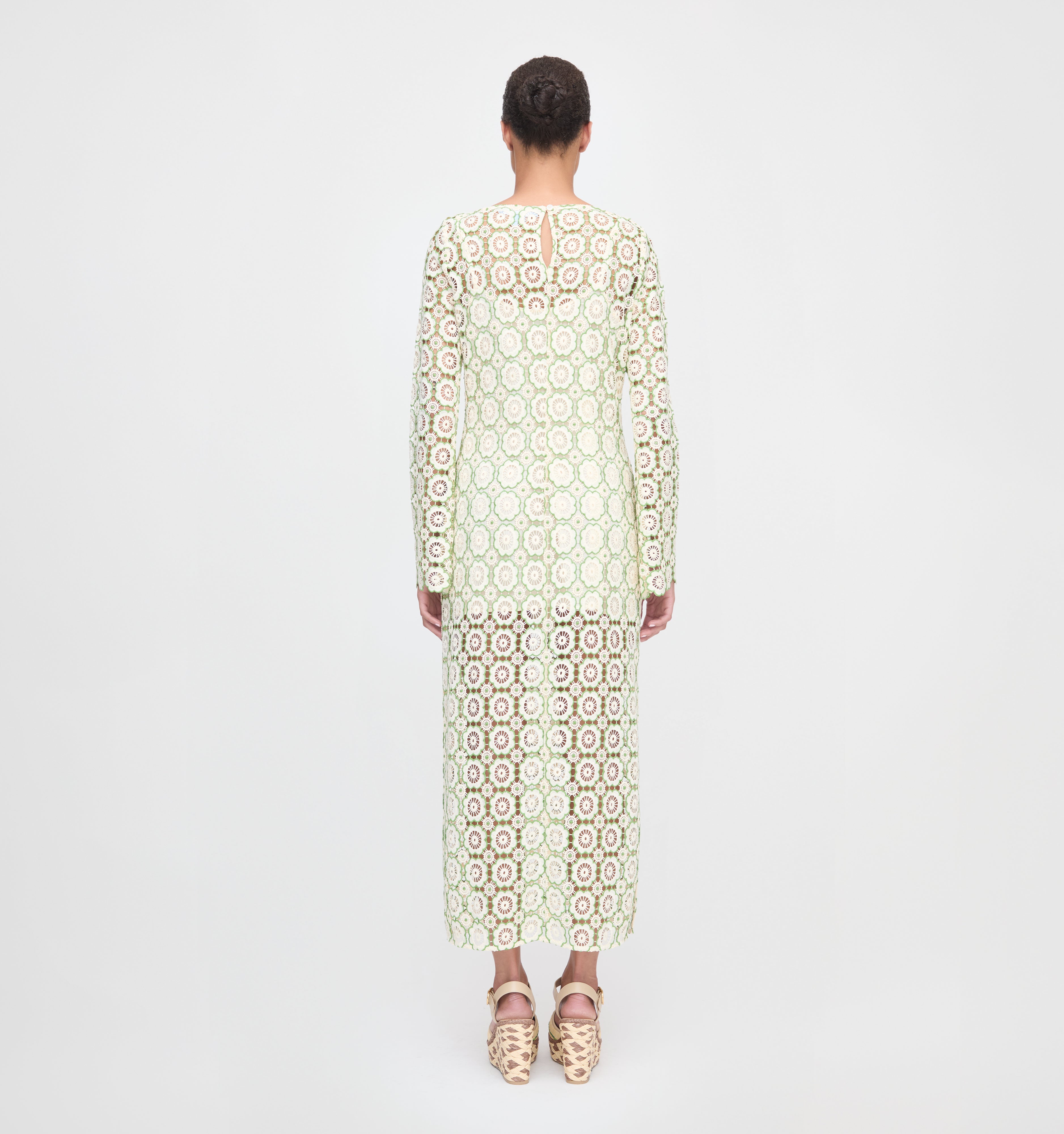 The Eliza Dress - Green Dahlia Lace