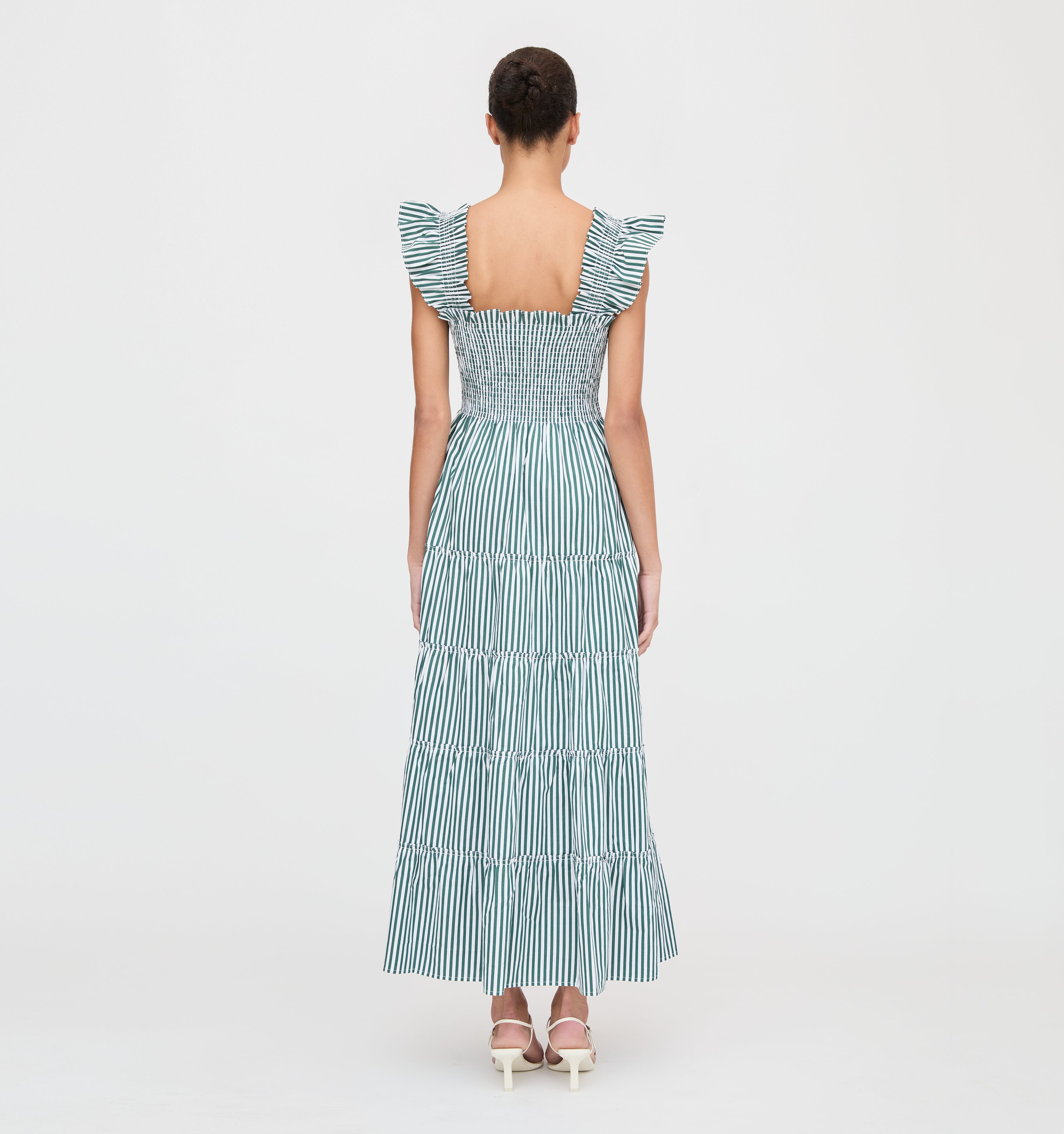 The Ellie Maxi Nap Dress - Green Stripe – Hill House Home