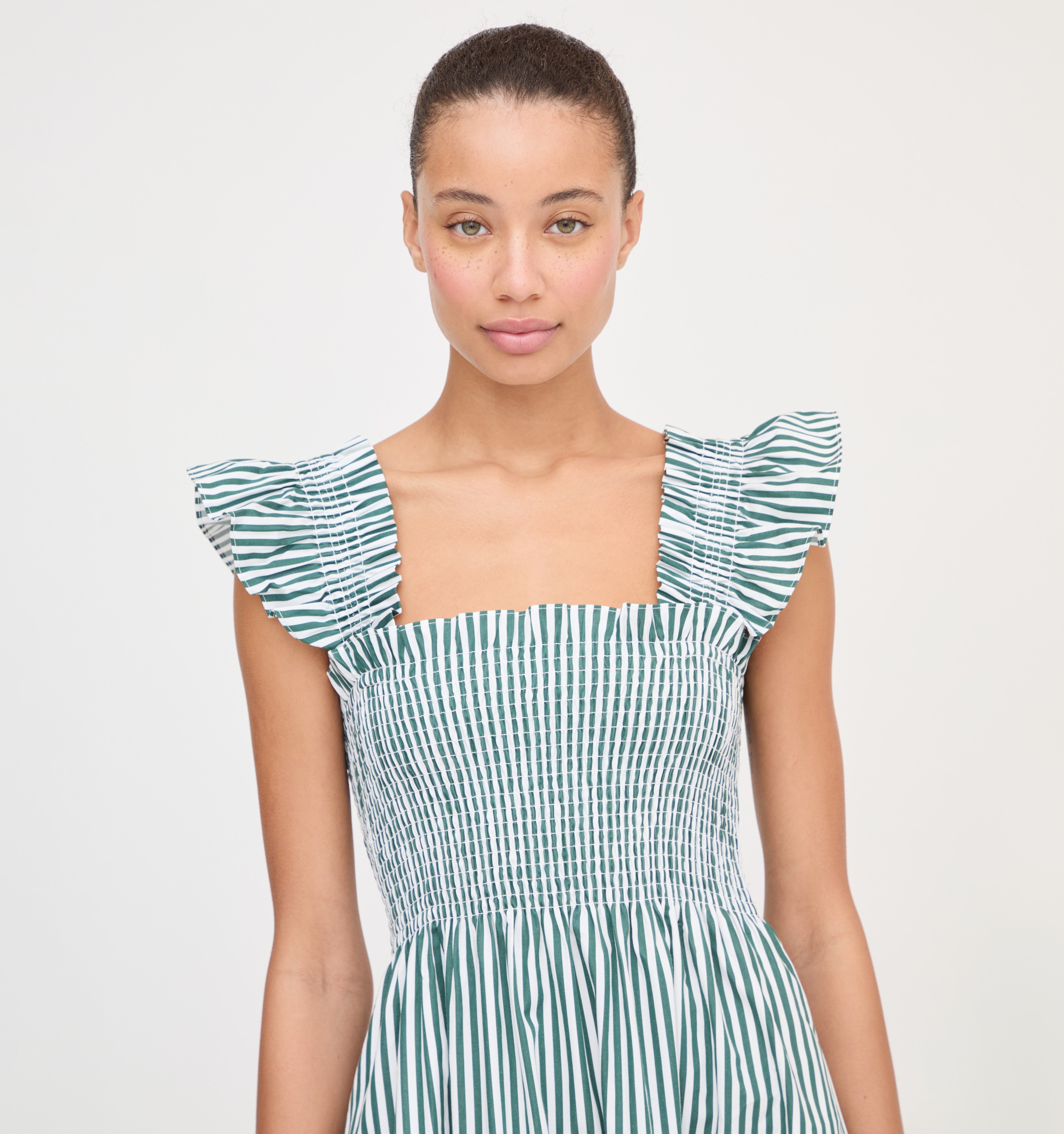 The Ellie Maxi Nap Dress - Green Stripe