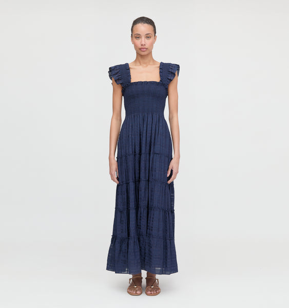 ellie maxi dress in dusk blue lovers and friends Lovers and Friends Ellie Maxi Dress in Brown