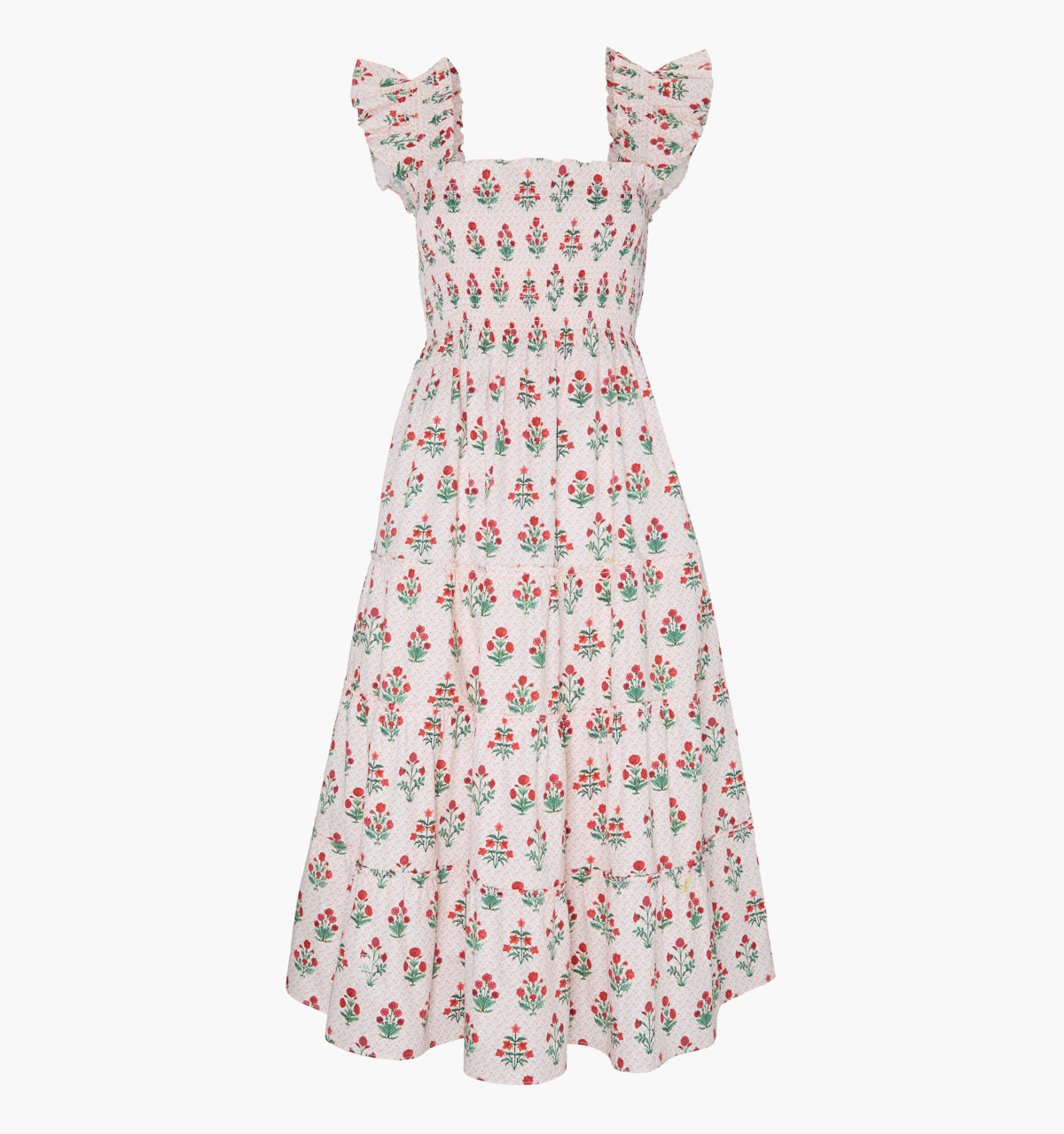 The Ellie Nap Dress - Poppy Block Print