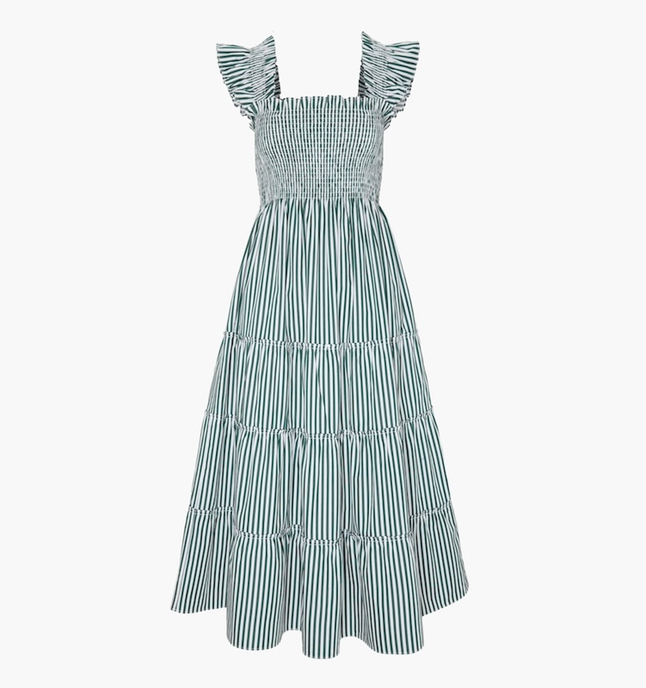 The Maternity Ellie Nap Dress - Green Stripe