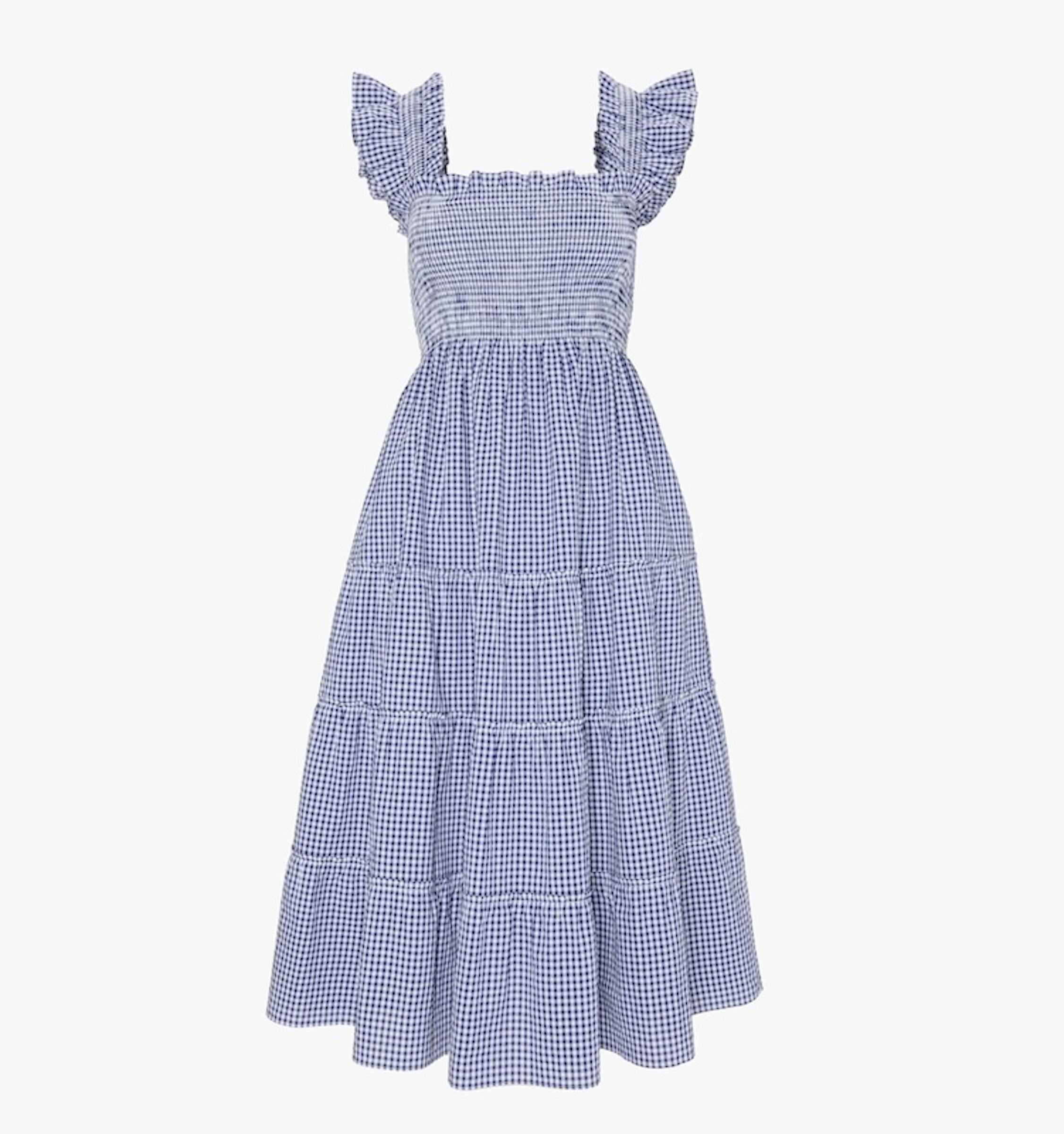 The Maternity Ellie Nap Dress - Navy Gingham