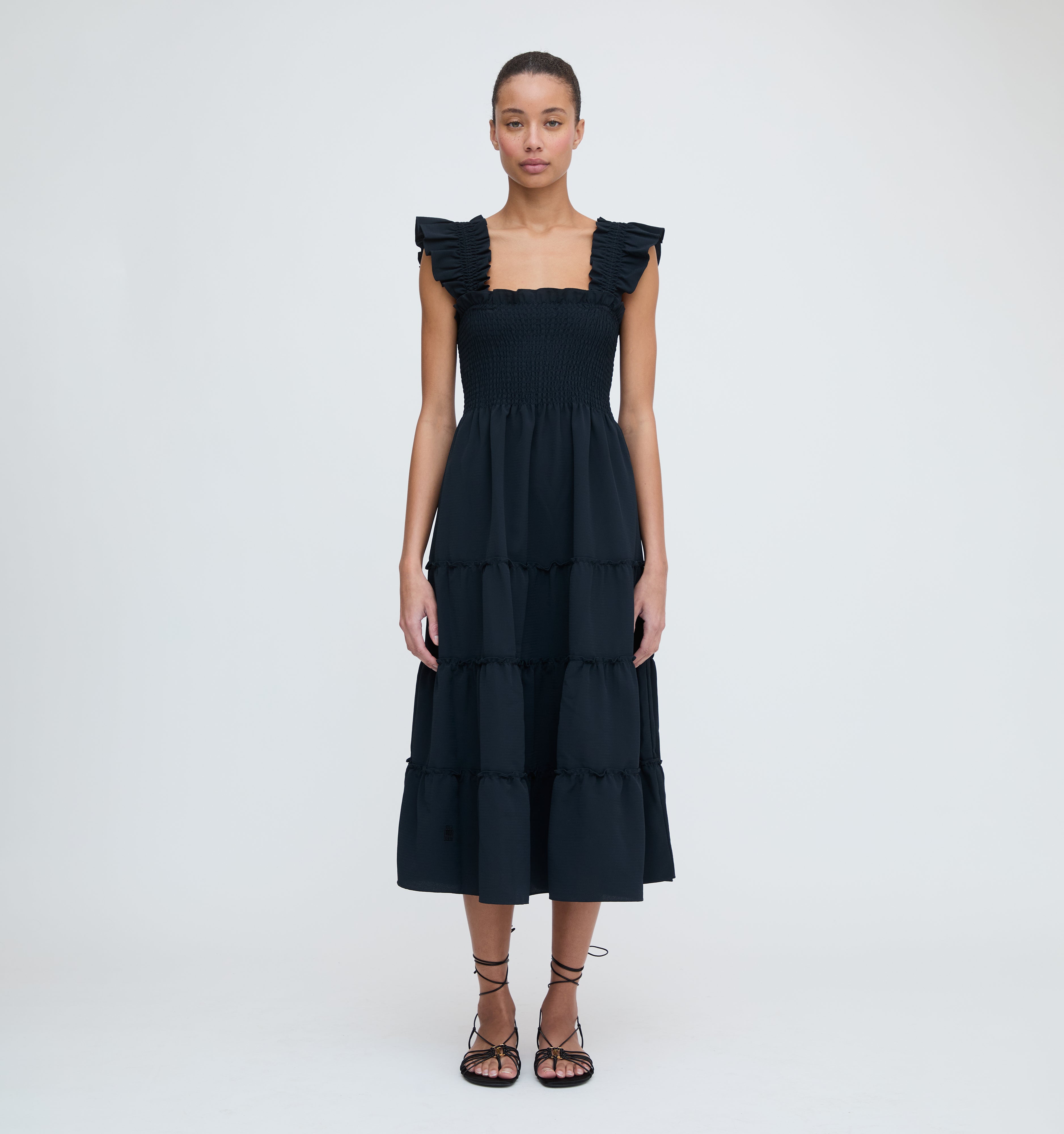 The Ellie Nap Dress - Black Crepe – Hill House Home