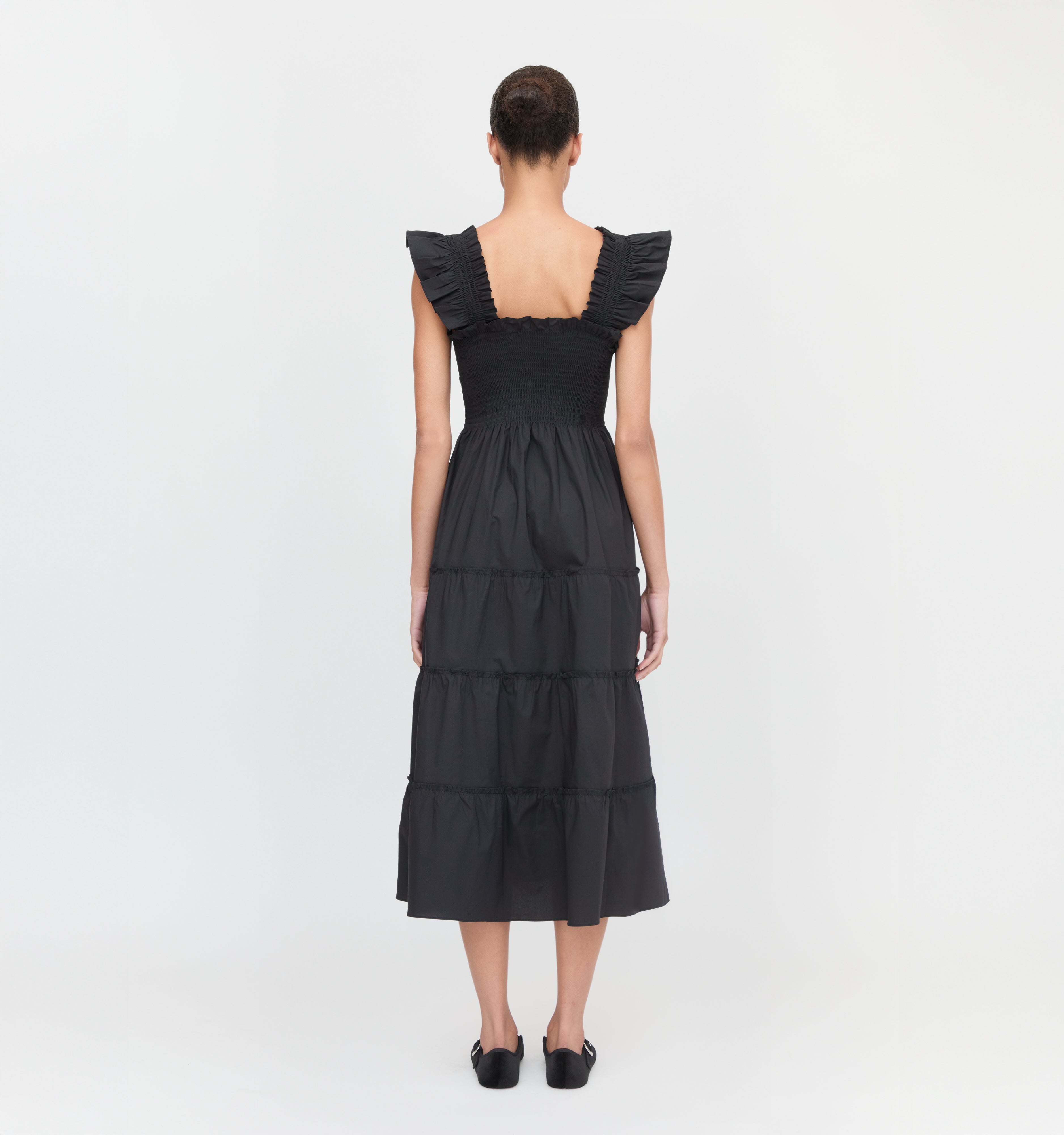 The Ellie Nap Dress - Black Poplin