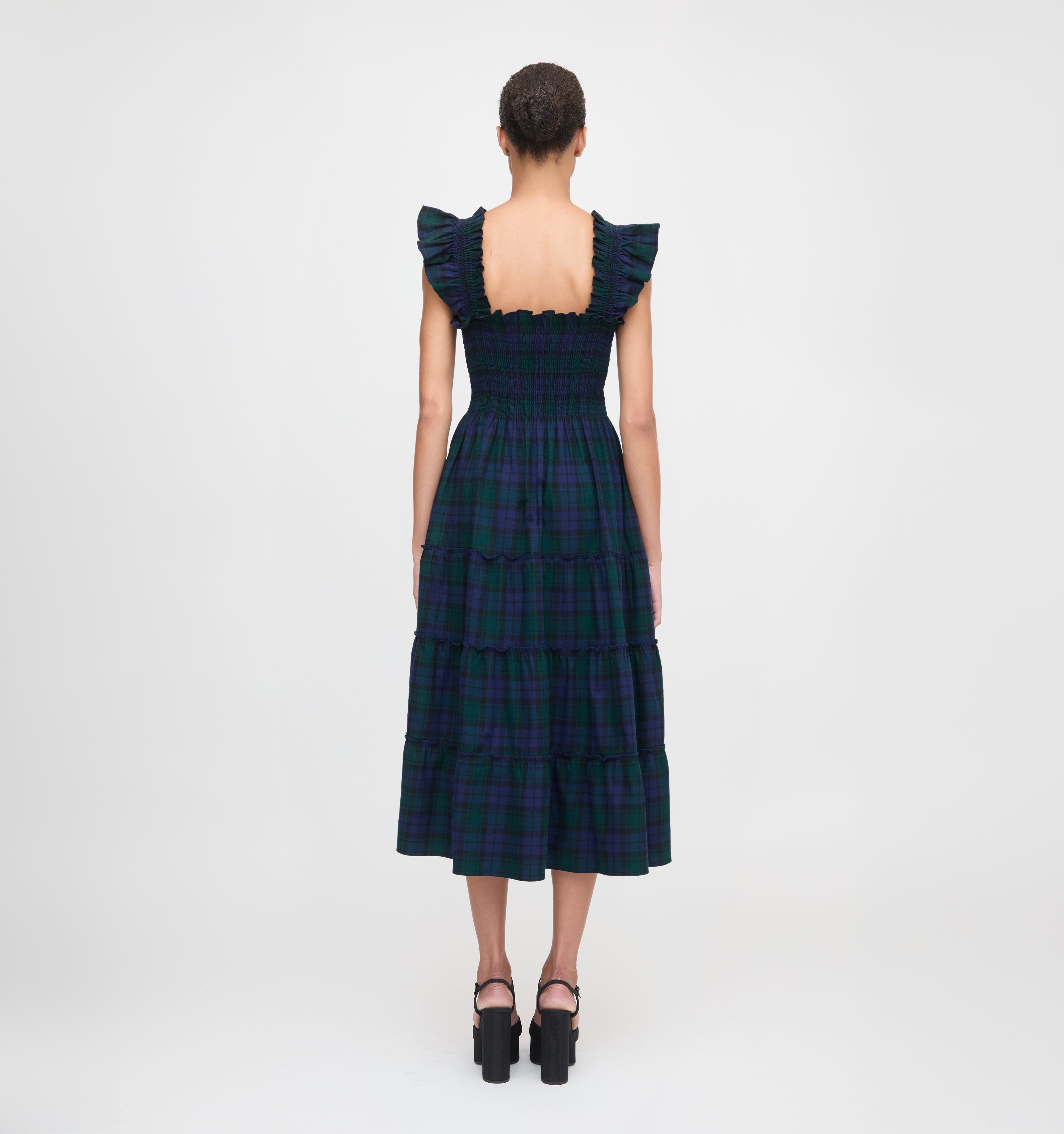 The Ellie Nap Dress in Blackwatch Tartan color: Blackwatch Tartan