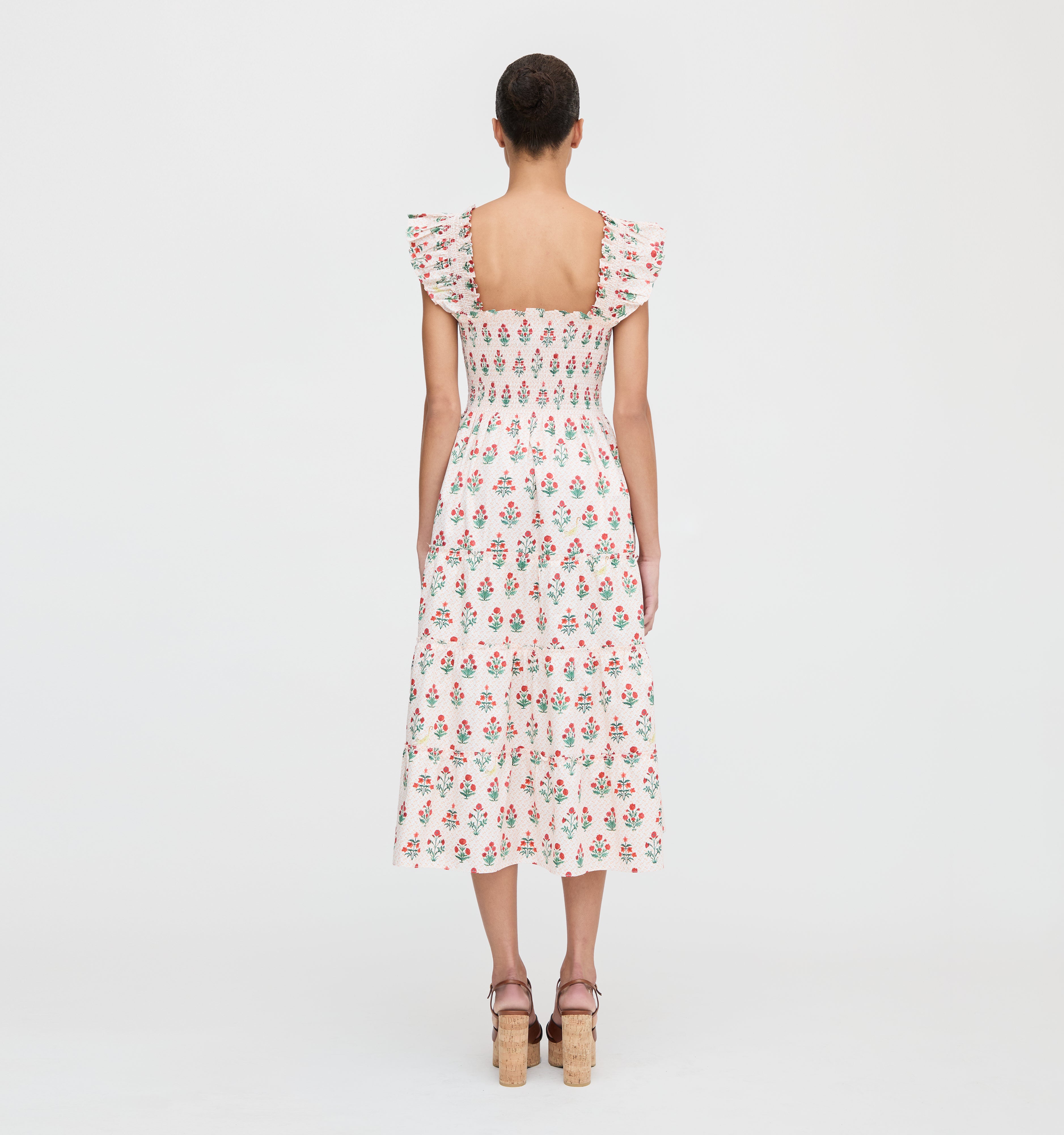 The Ellie Nap Dress - Poppy Block Print