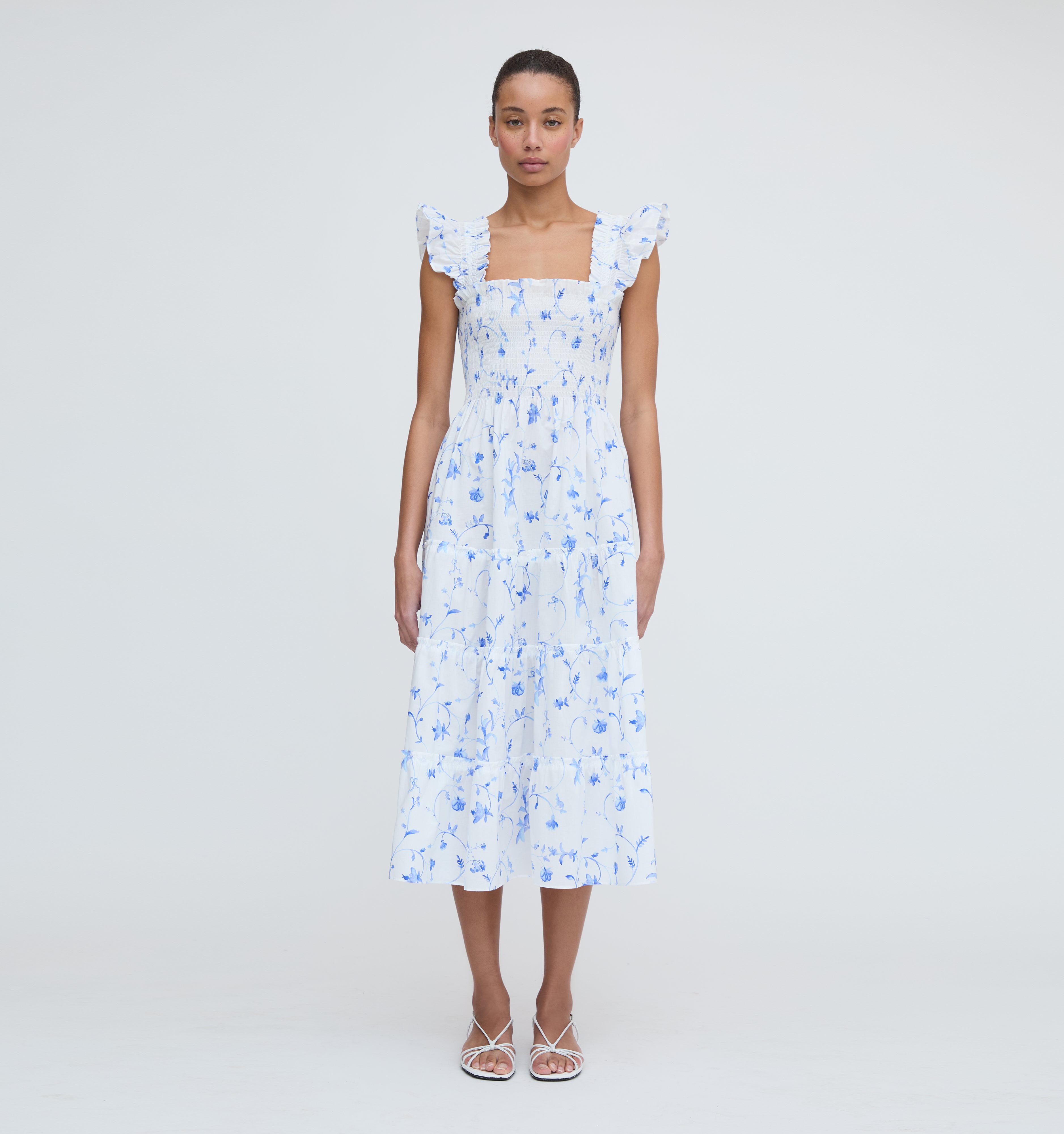The Ellie Nap Dress - Blue Botanical