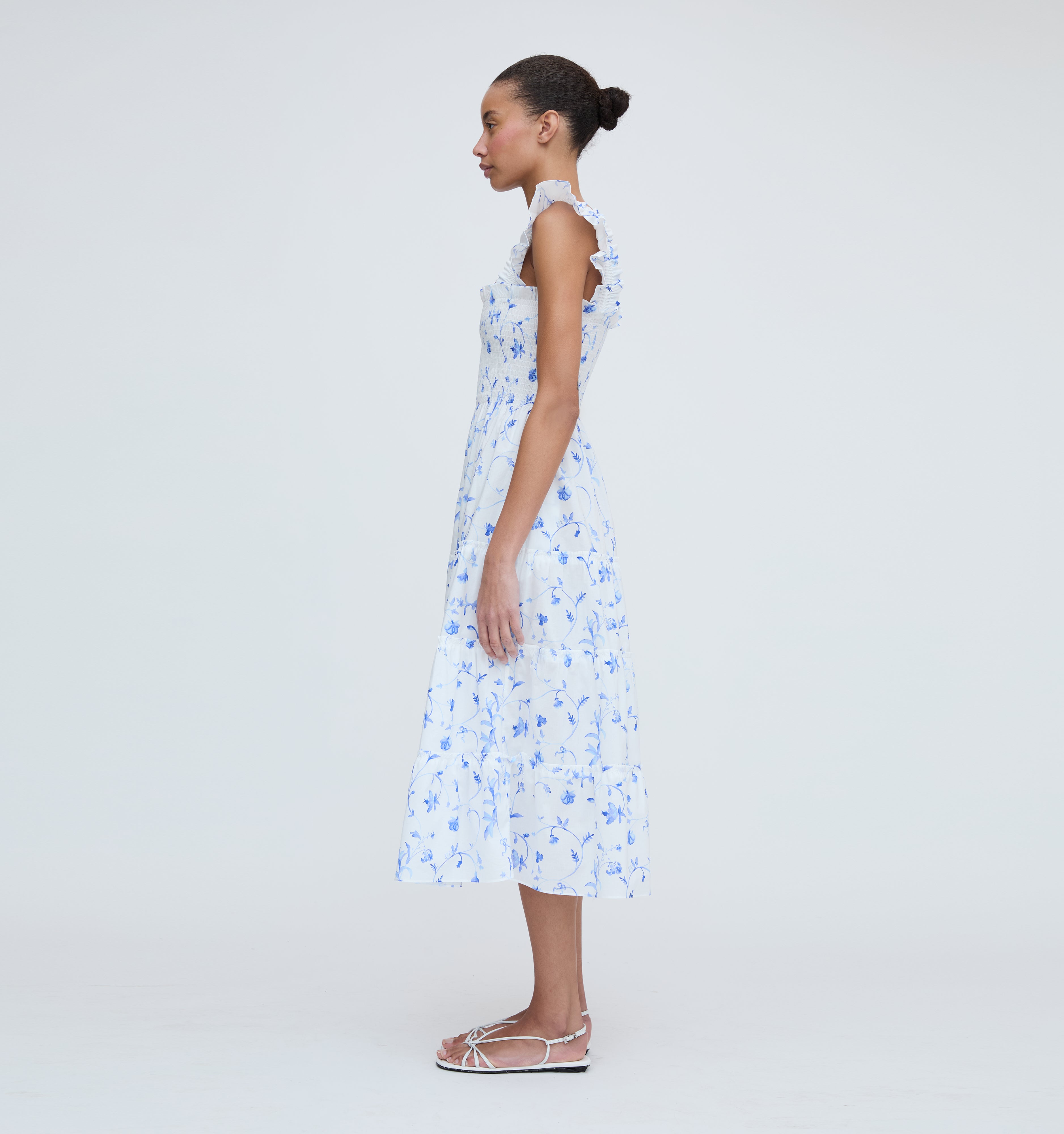 The Ellie Nap Dress - Blue Botanical