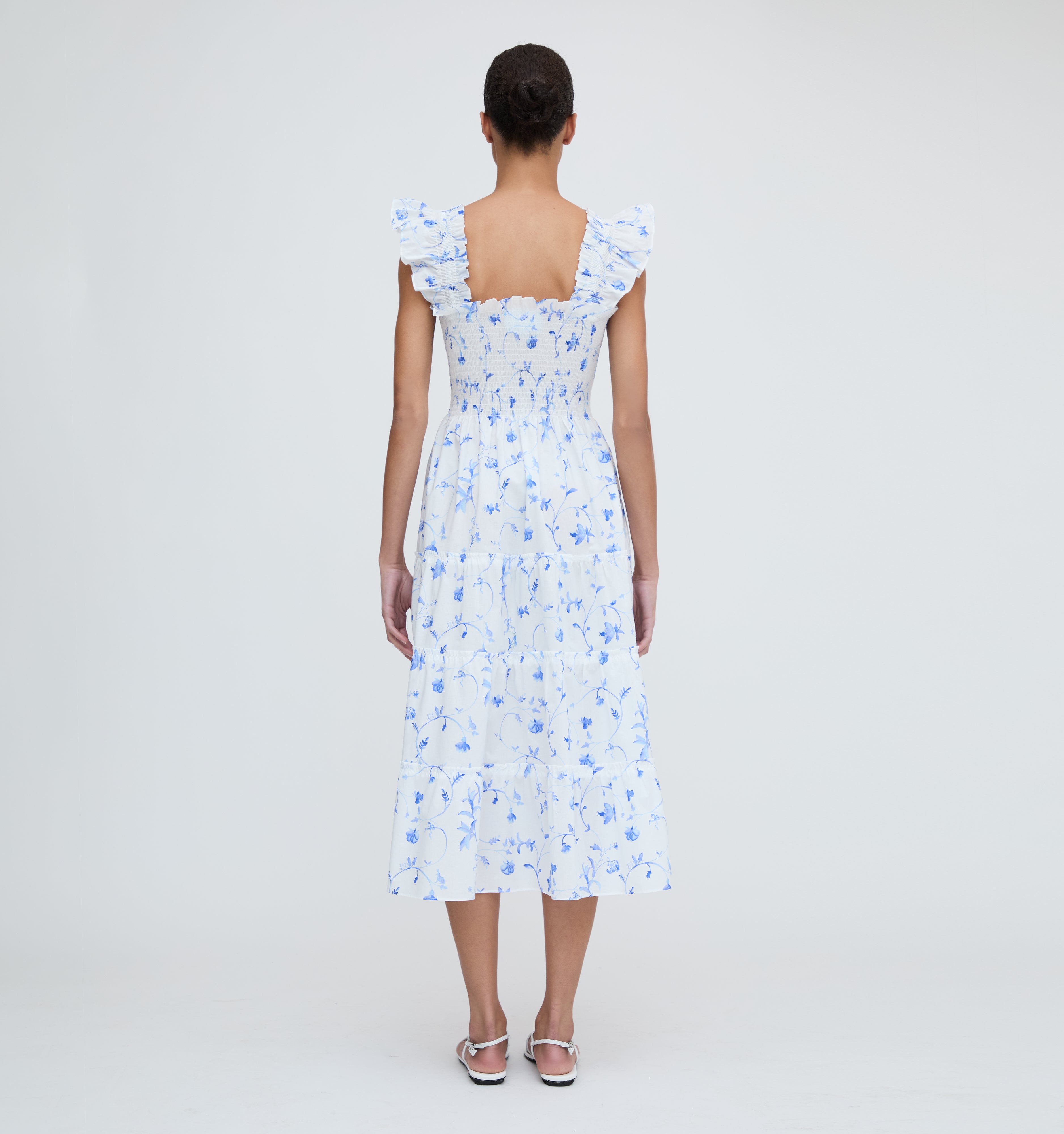 The Ellie Nap Dress - Blue Botanical