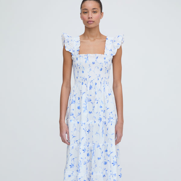 The Ellie Nap Dress - Blue Botanical Hill House Home The Ellie Nap Dress - Blue Botanical Hill House Home