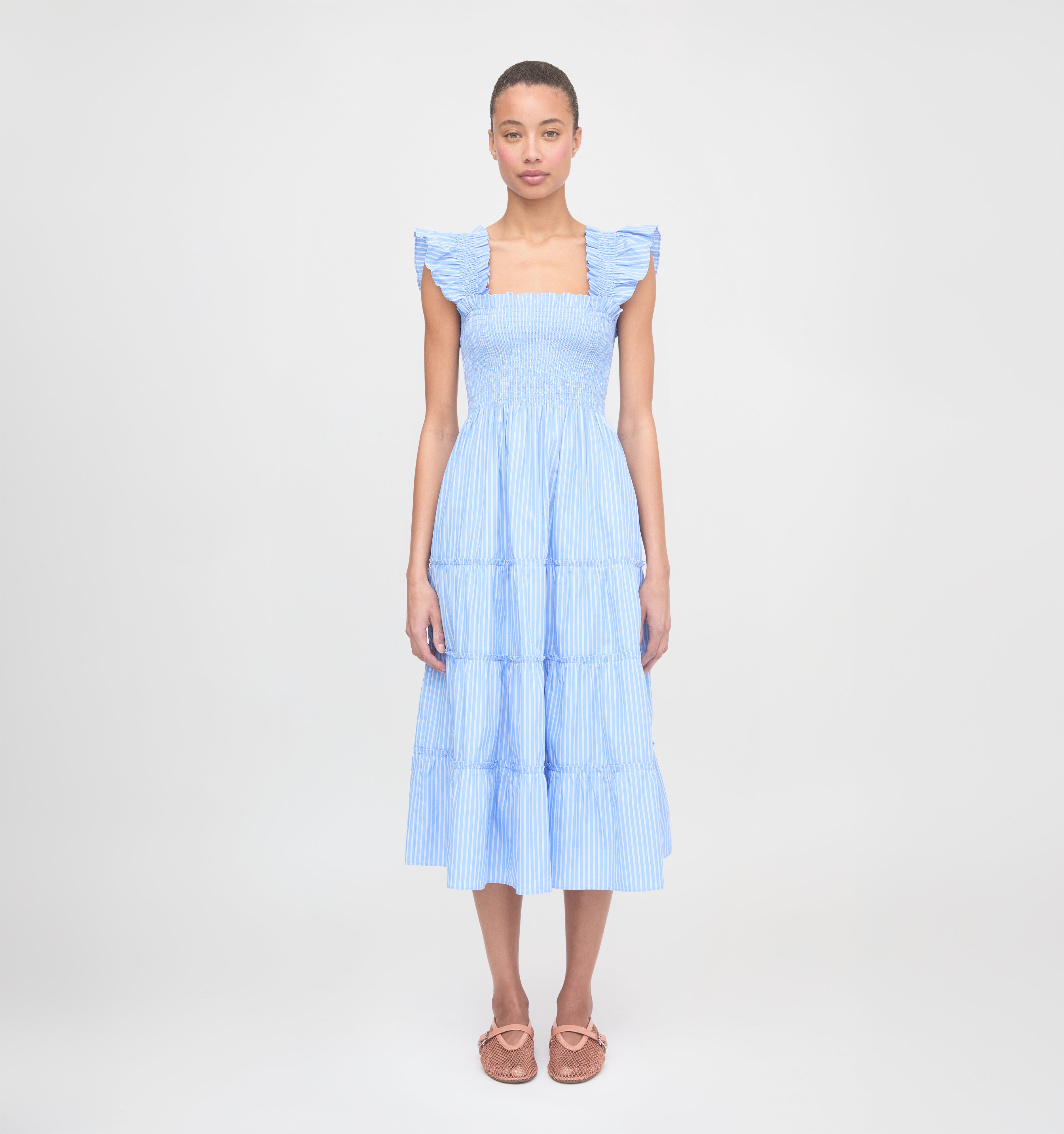The Ellie Nap Dress - Emerald Trellis – Hill House Home