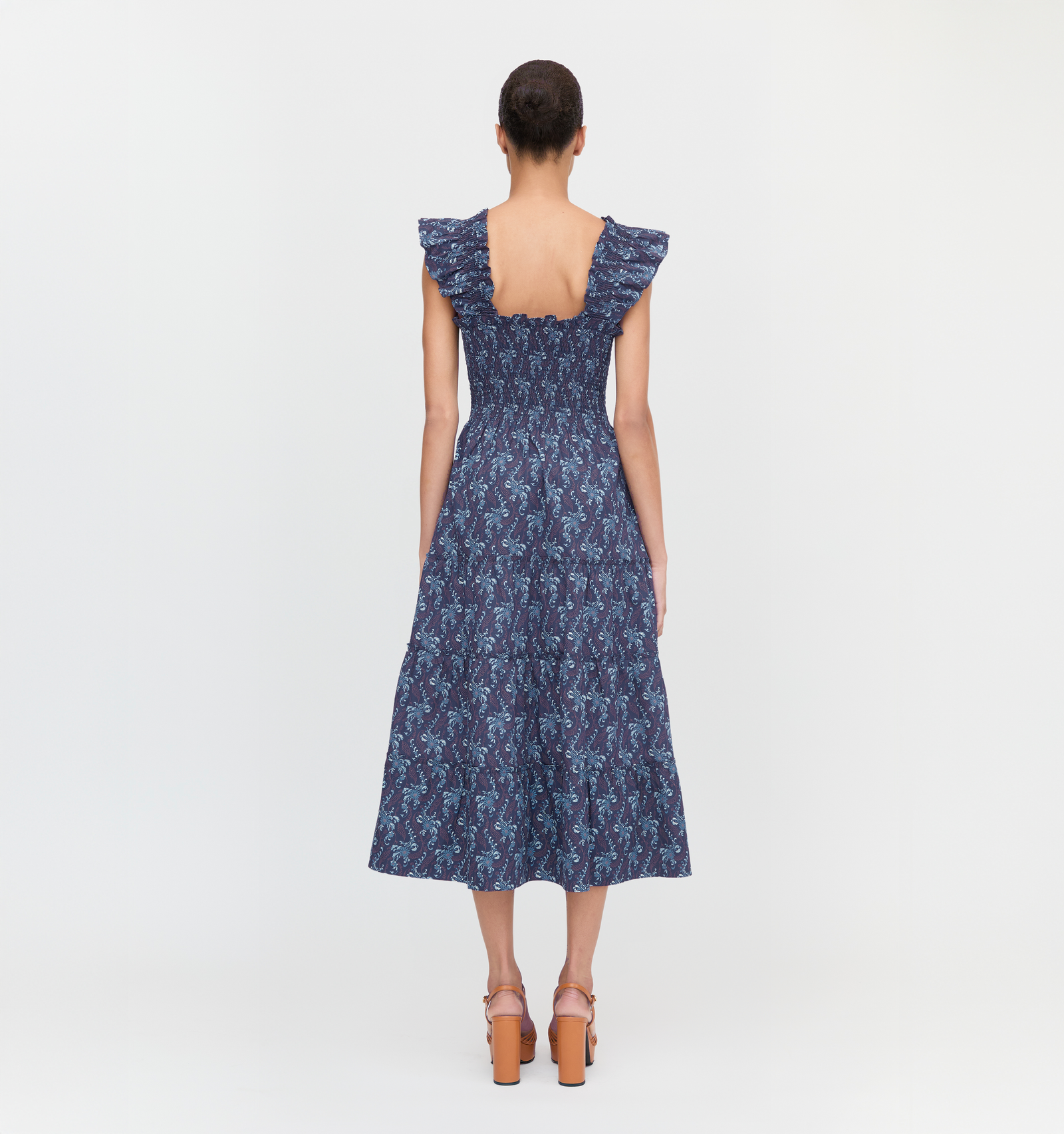 The Ellie Nap Dress - Navy Cala Paisley – Hill House Home