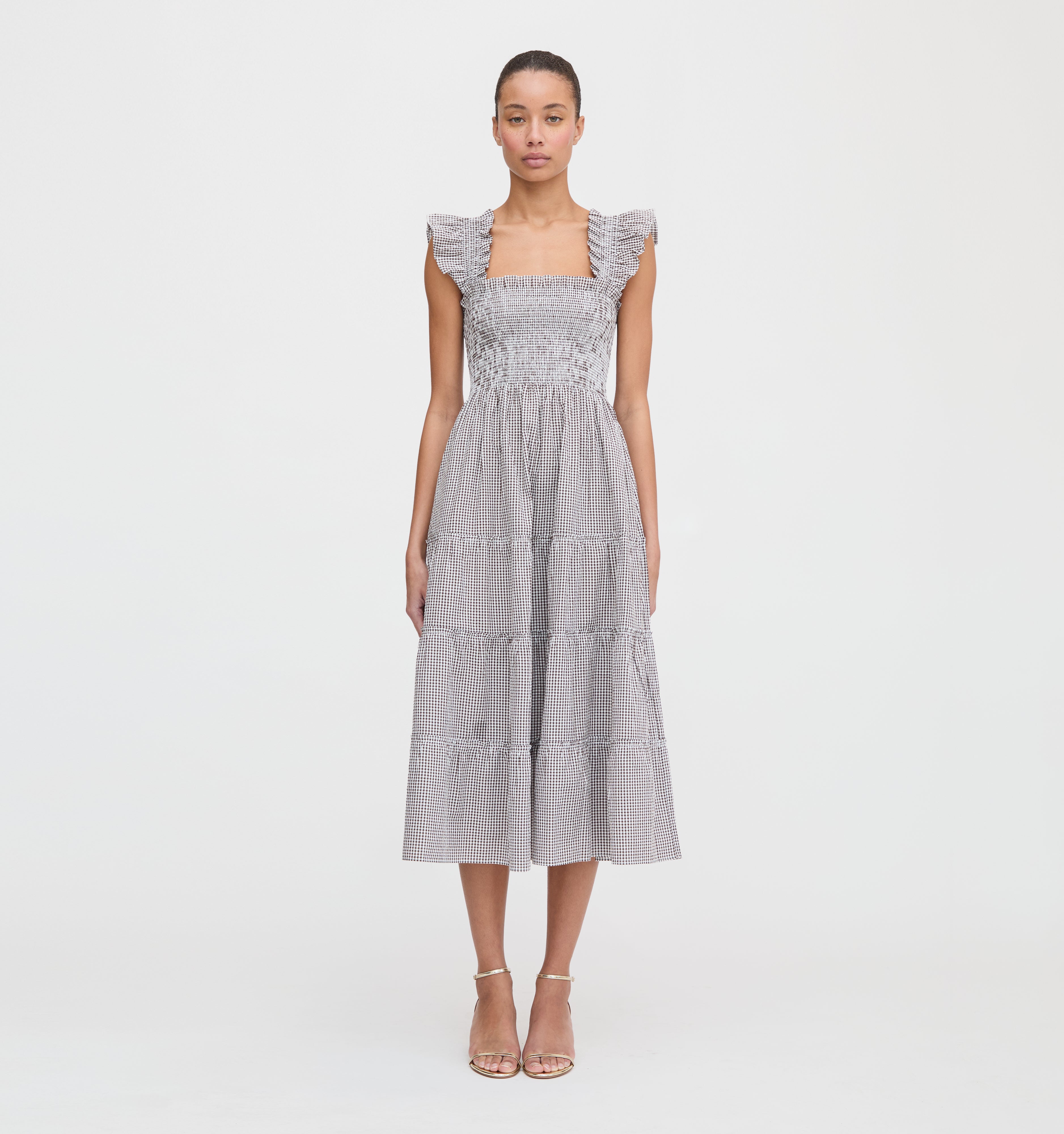 The Ellie Nap Dress - Chocolate Gingham – Hill House Home