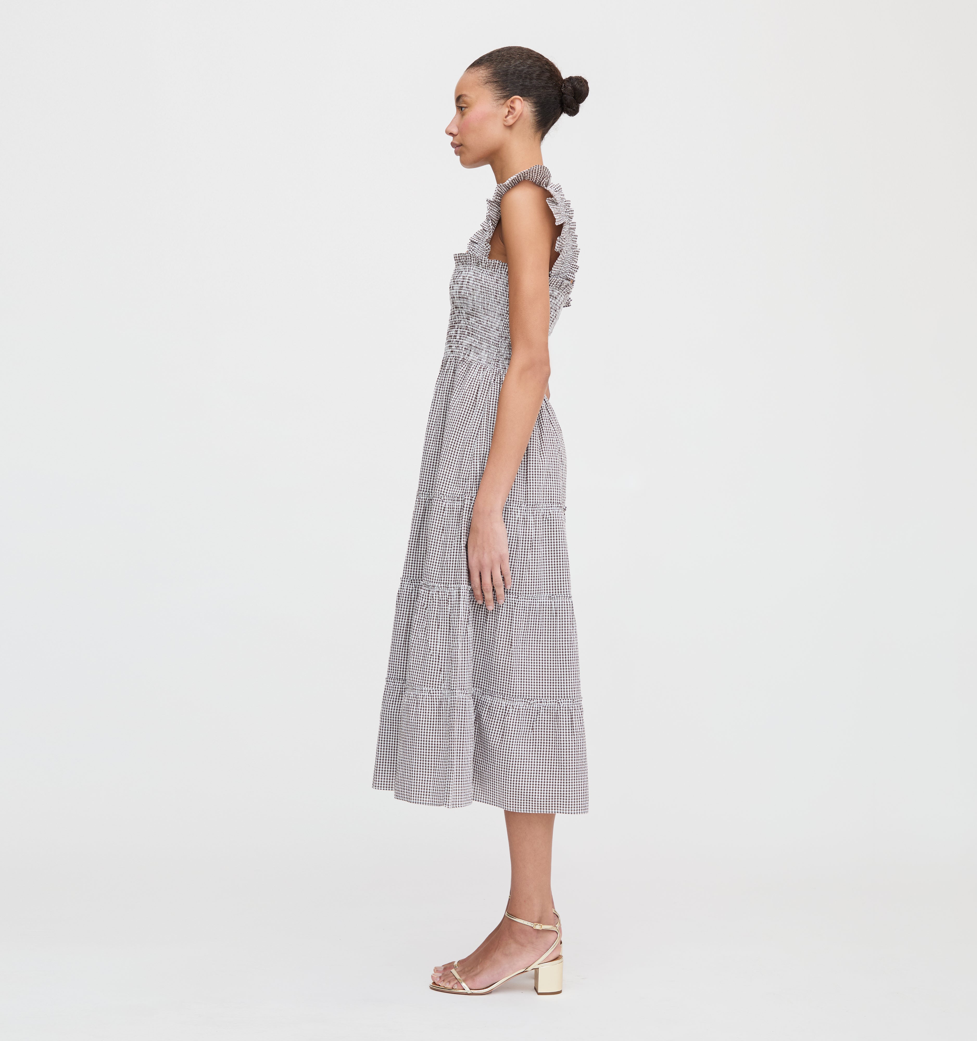The Ellie Nap Dress - Chocolate Gingham – Hill House Home