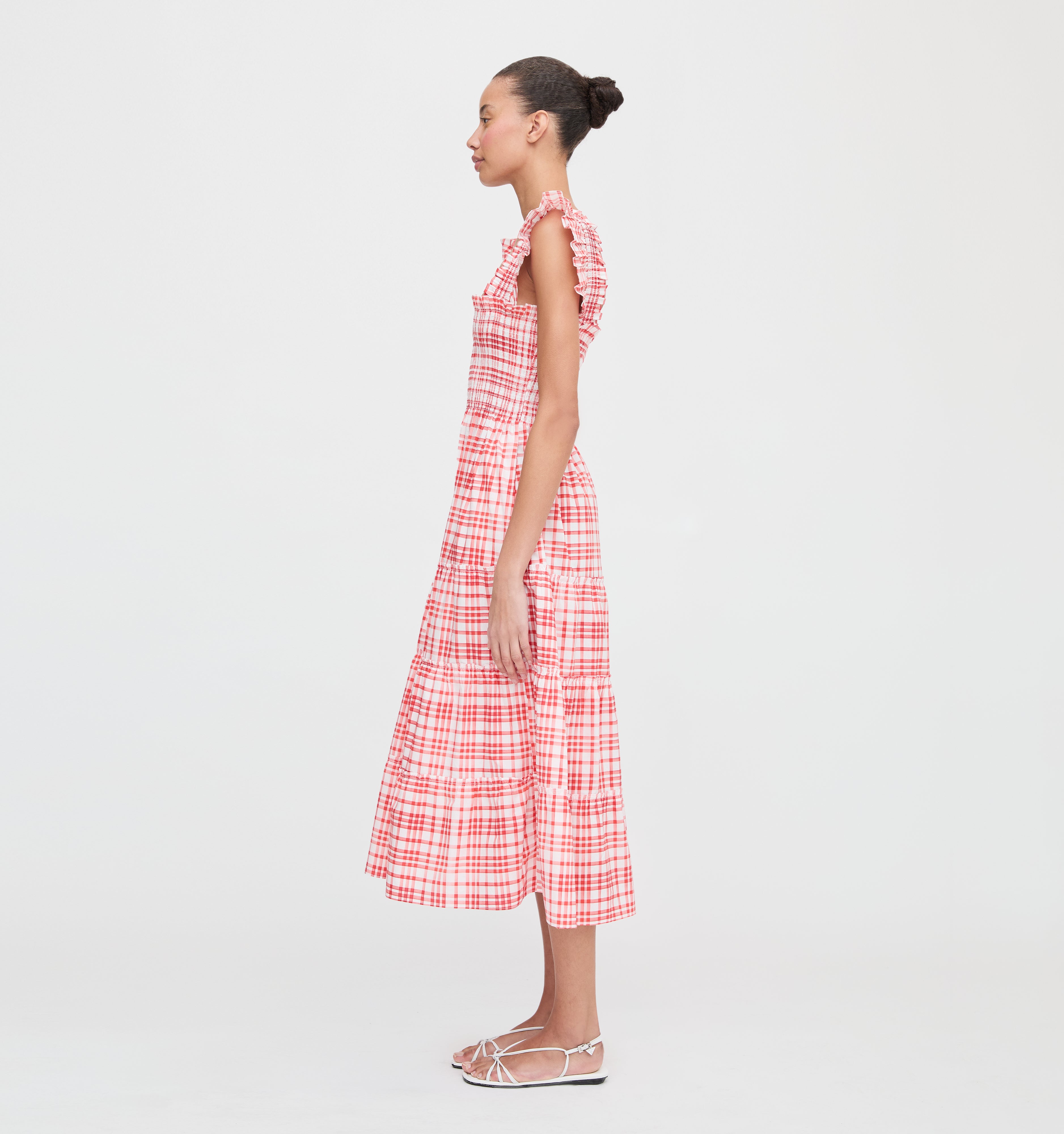 The Ellie Nap Dress - Cherry Watercolor Gingham