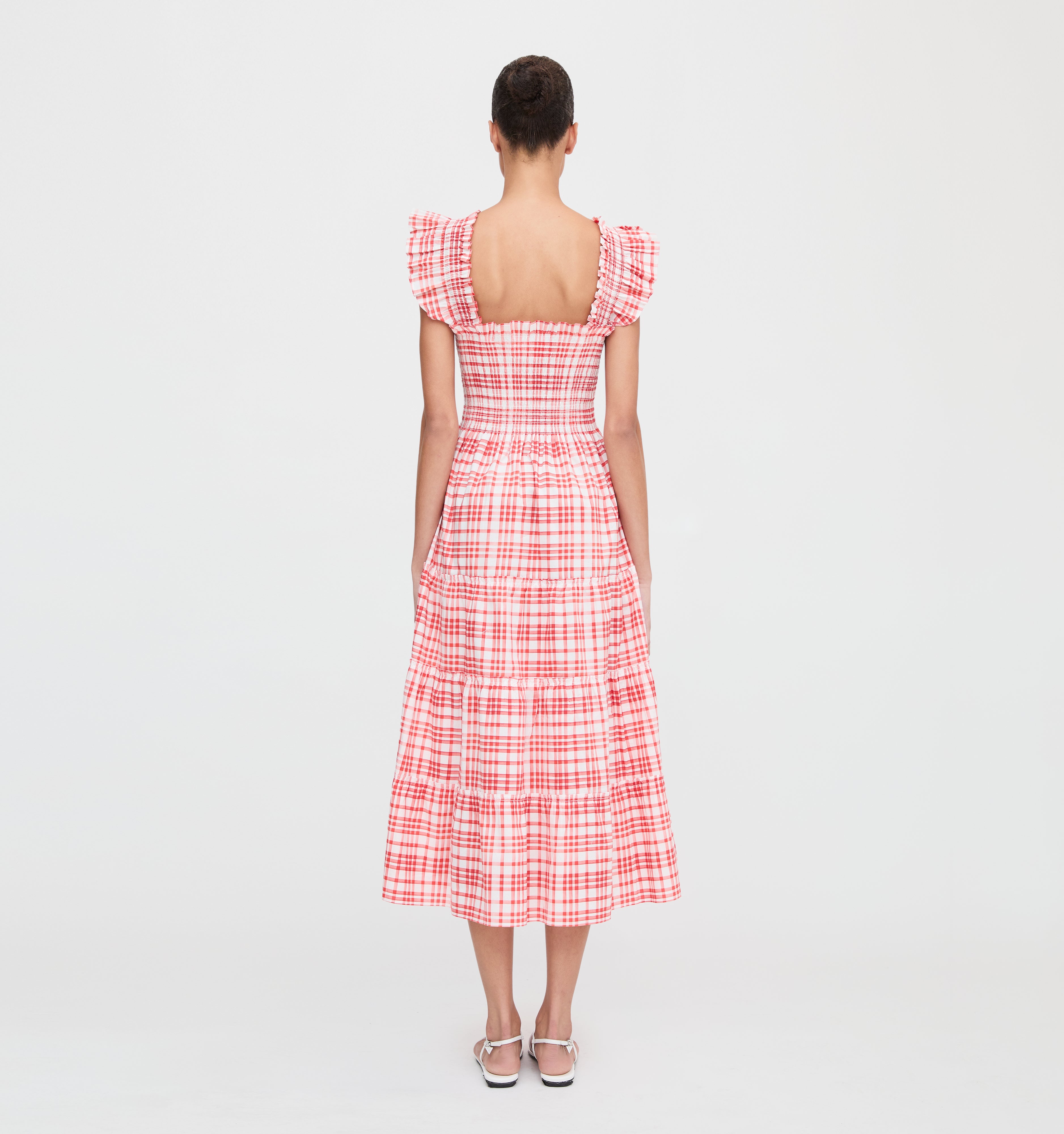 The Ellie Nap Dress - Cherry Watercolor Gingham