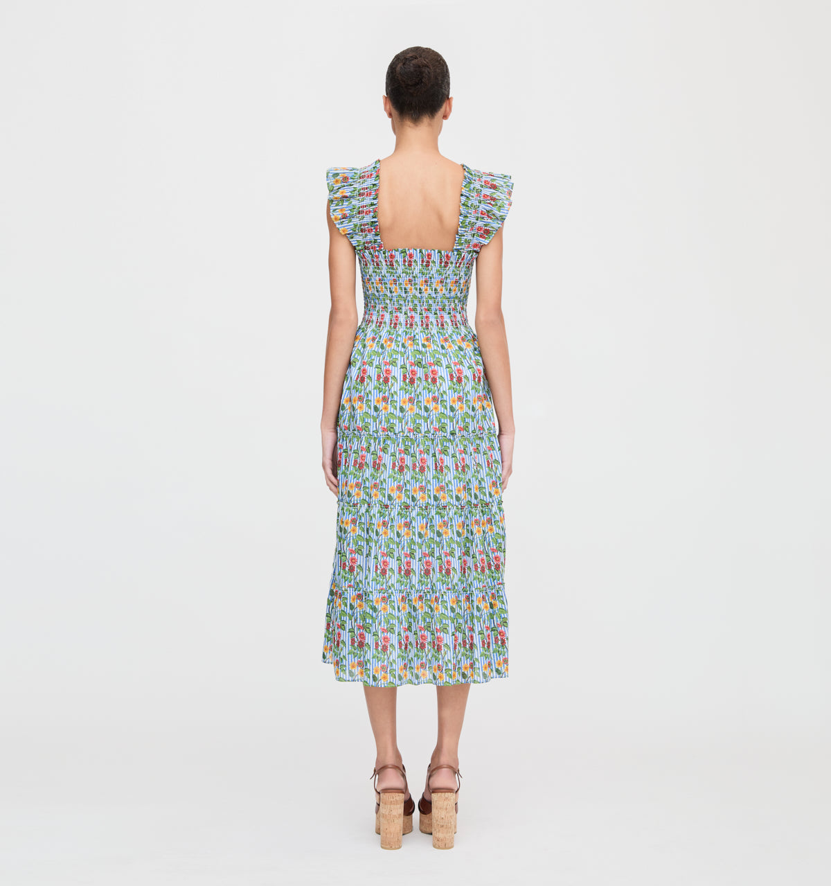 The Ellie Nap Dress - Geranium Stripe