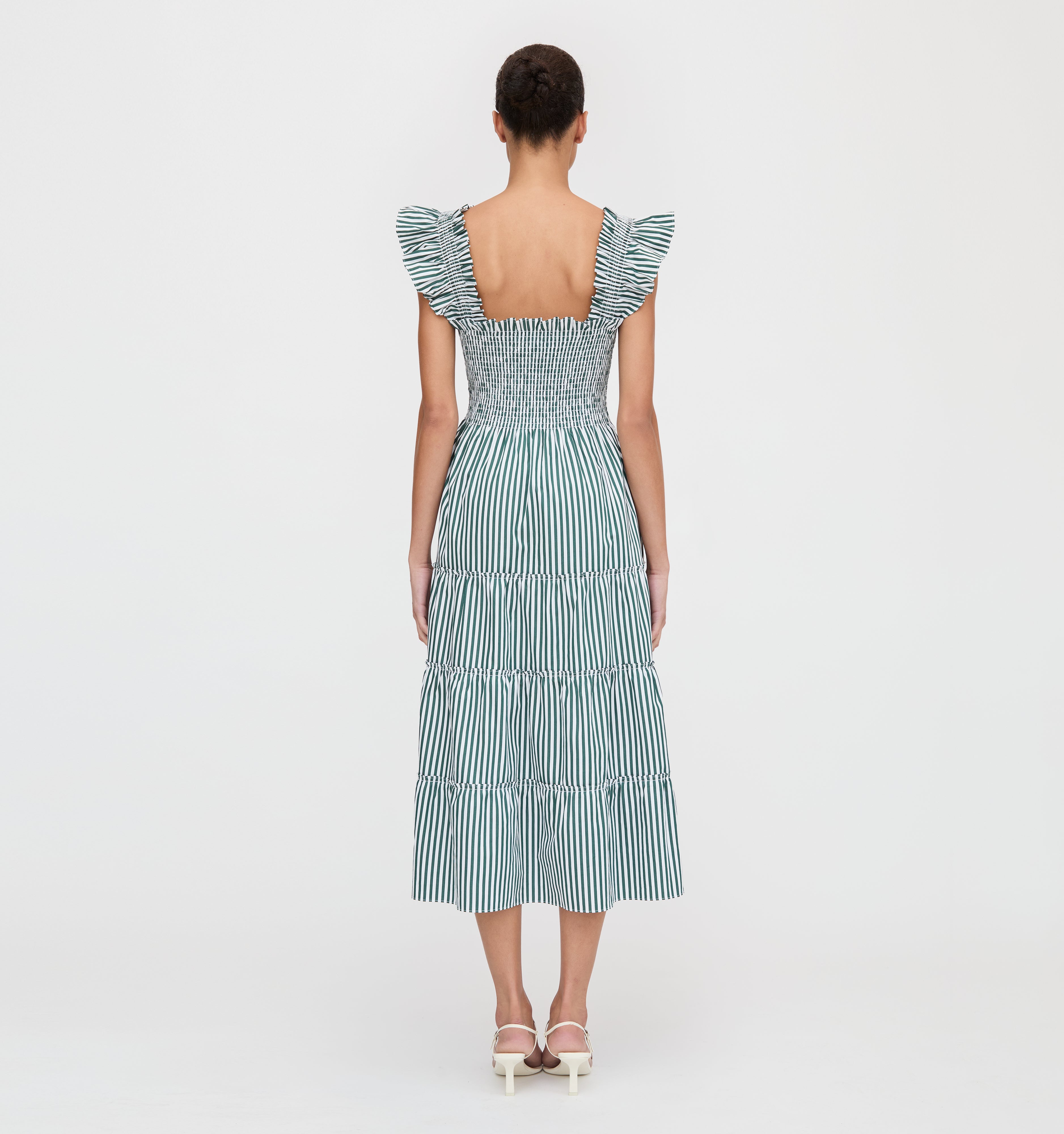 The Ellie Nap Dress - Green Stripe