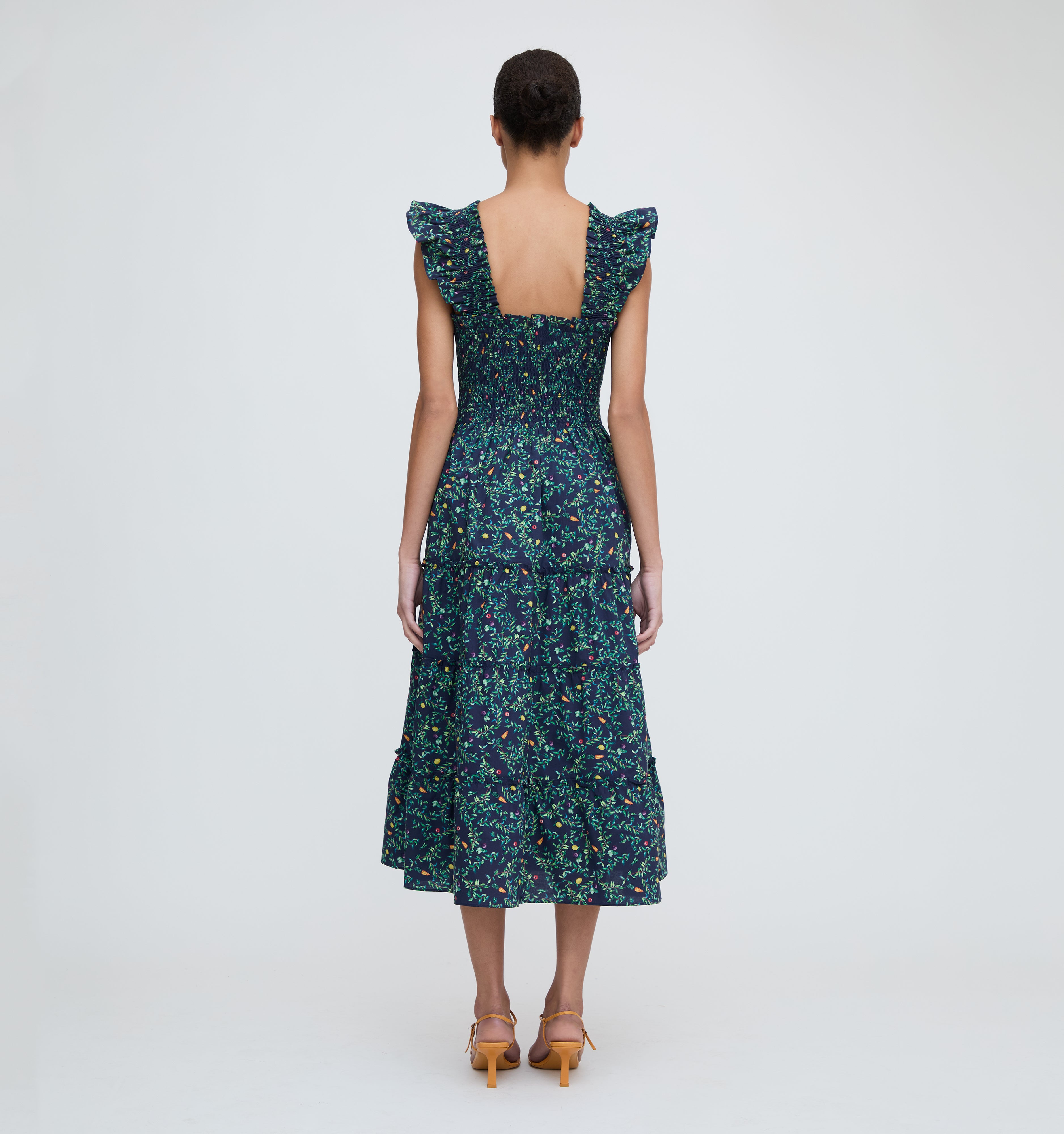 The Ellie Nap Dress - Midnight Garden Poplin