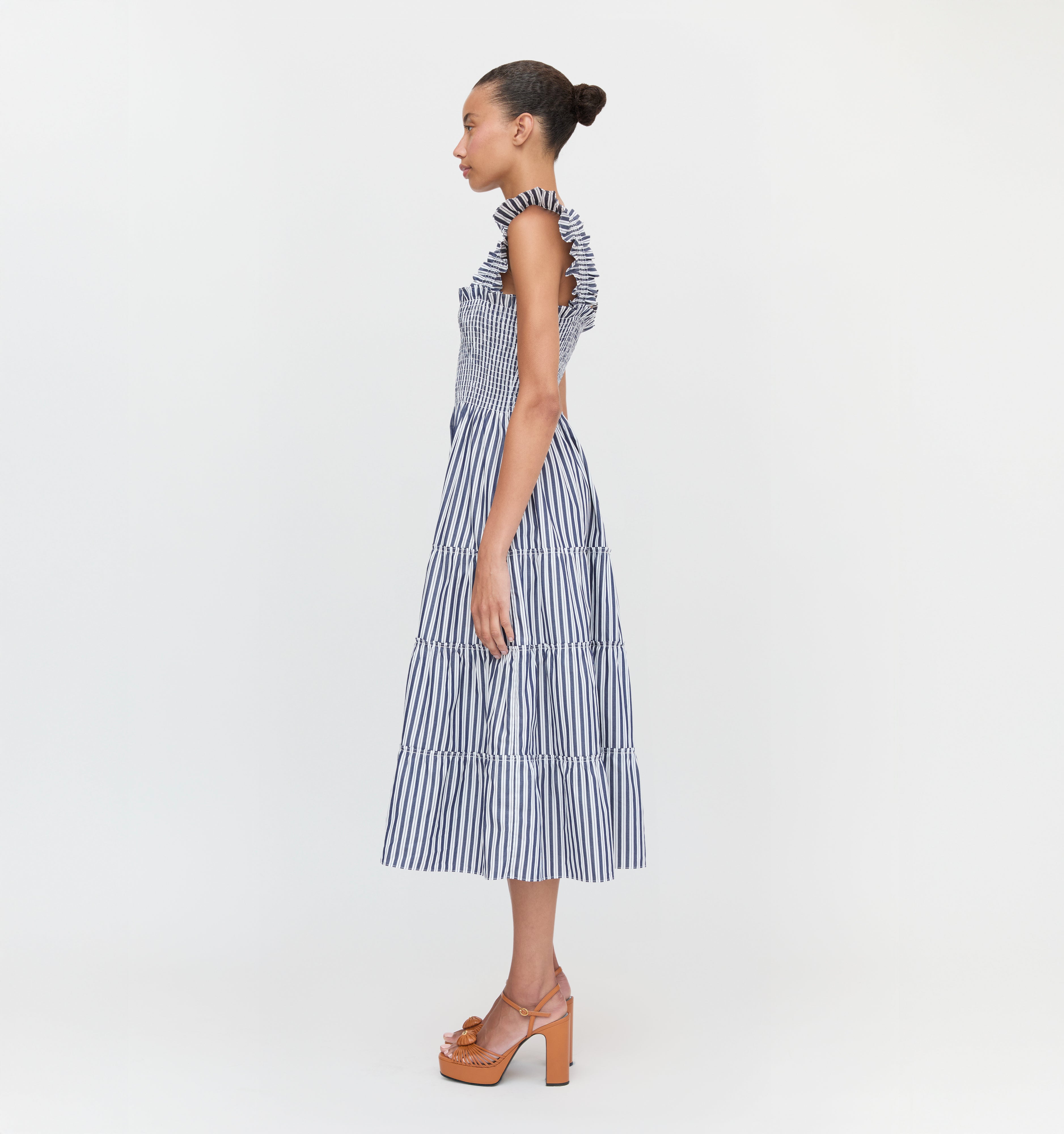 The Ellie Nap Dress - Navy Stripe