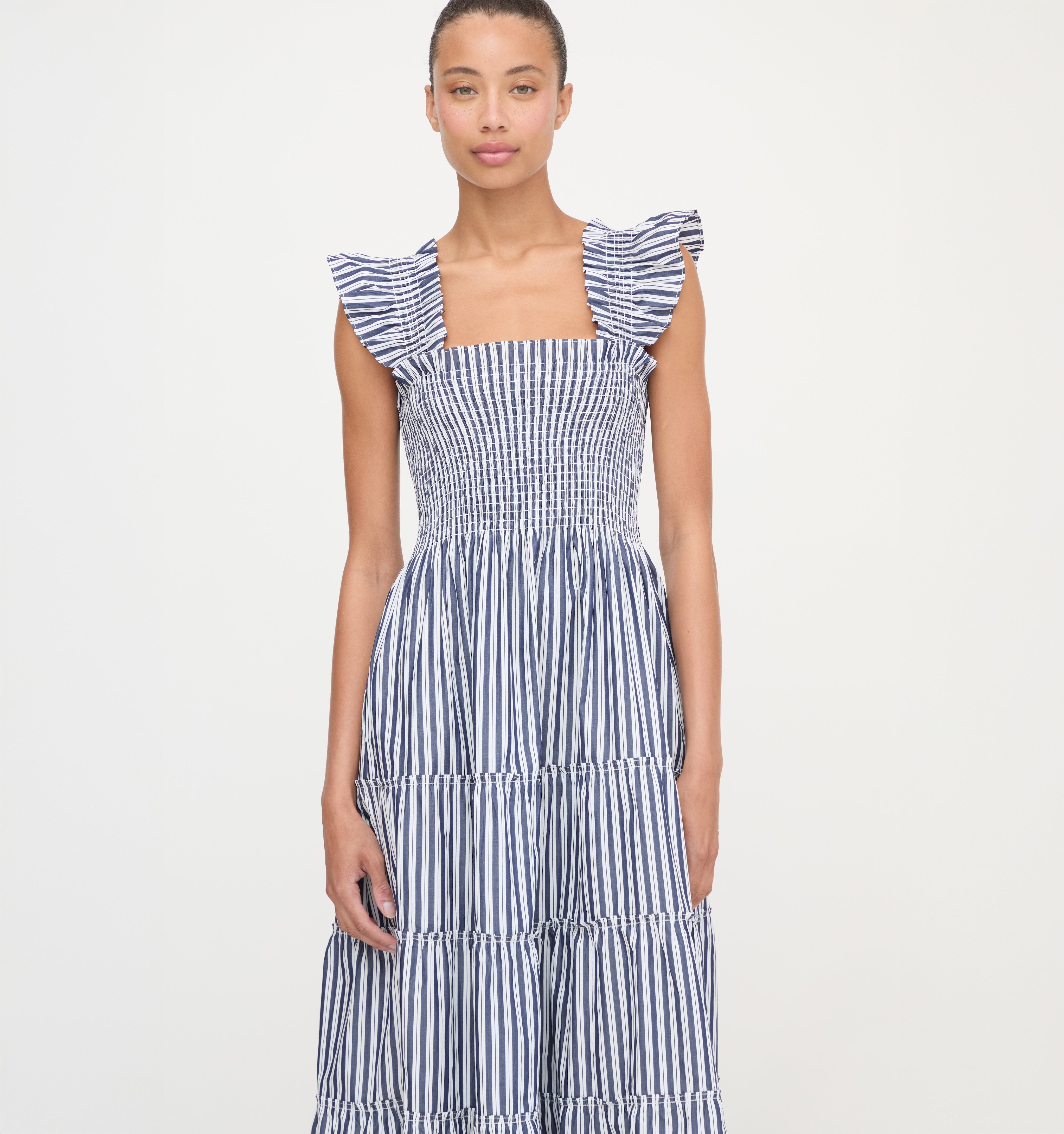 The Ellie Nap Dress - Navy Stripe