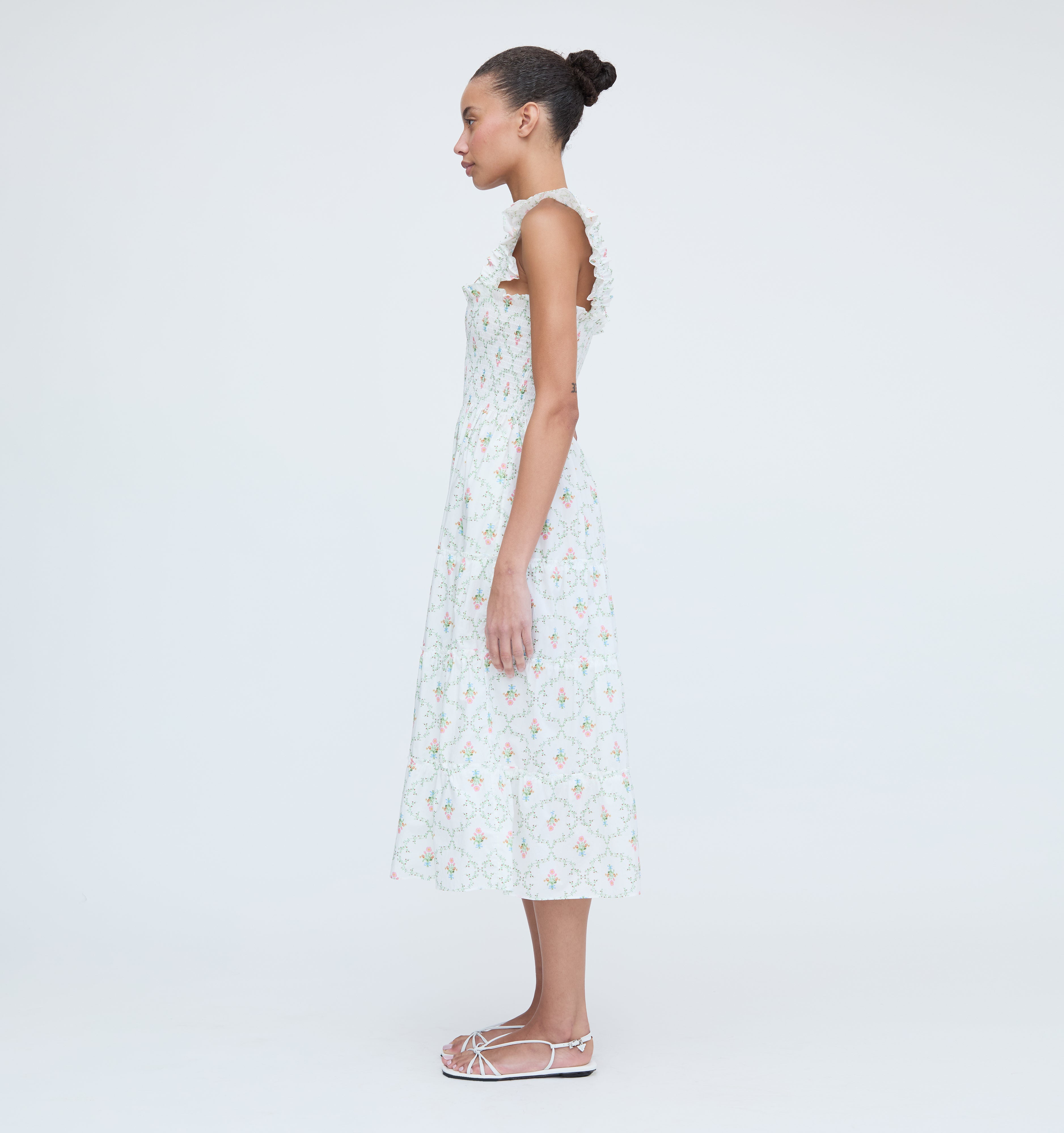 The Ellie Nap Dress - Pastel Trellis