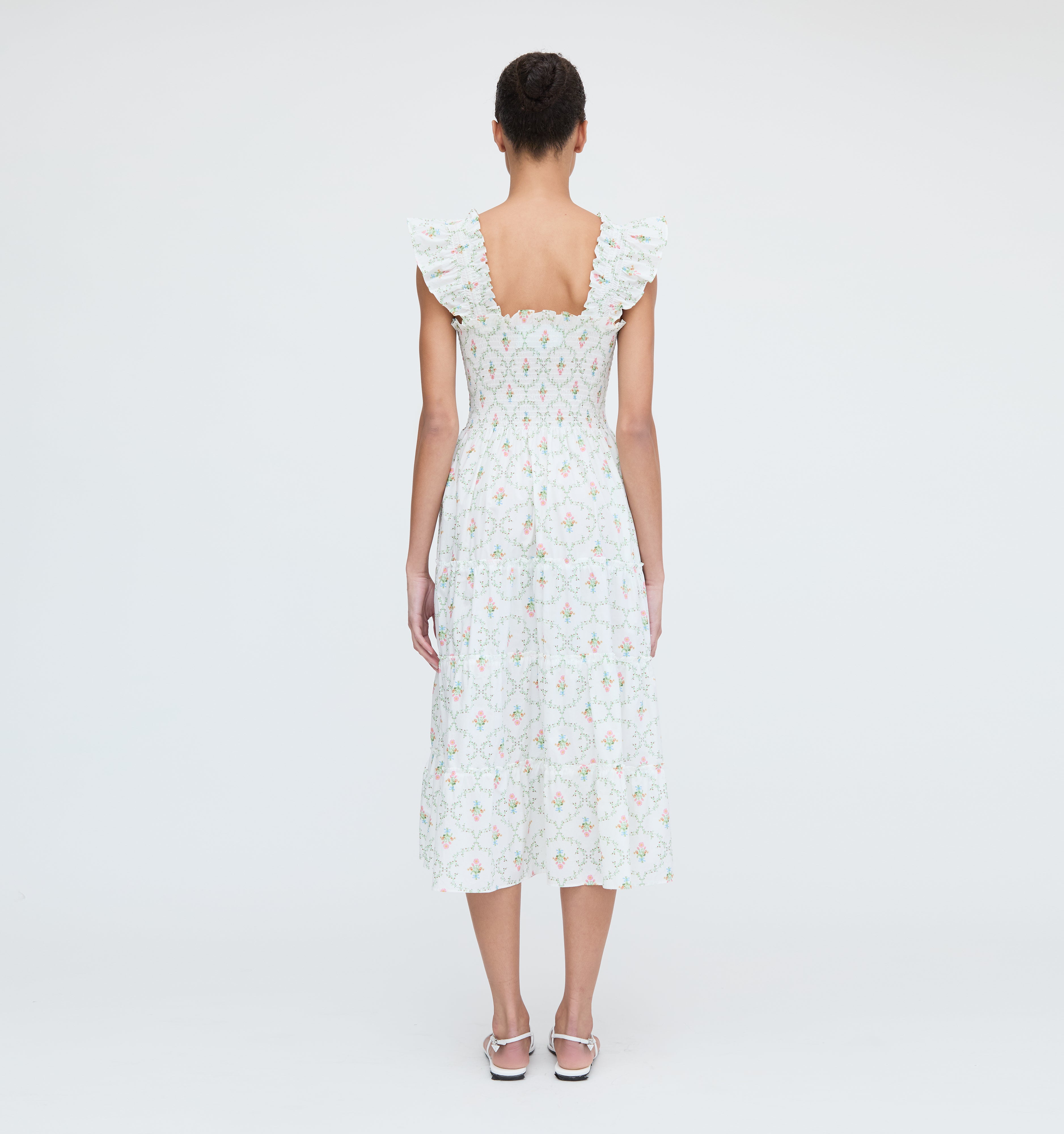 The Ellie Nap Dress - Pastel Trellis